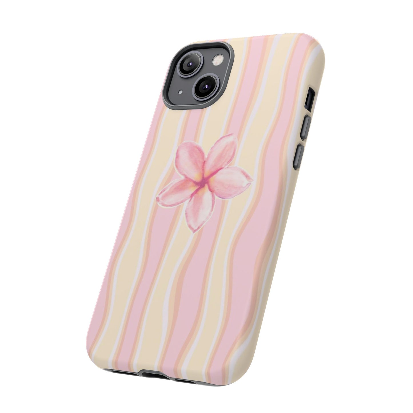 Pink Plumeria Phone Case - Tropical Floral Tough Phone Case