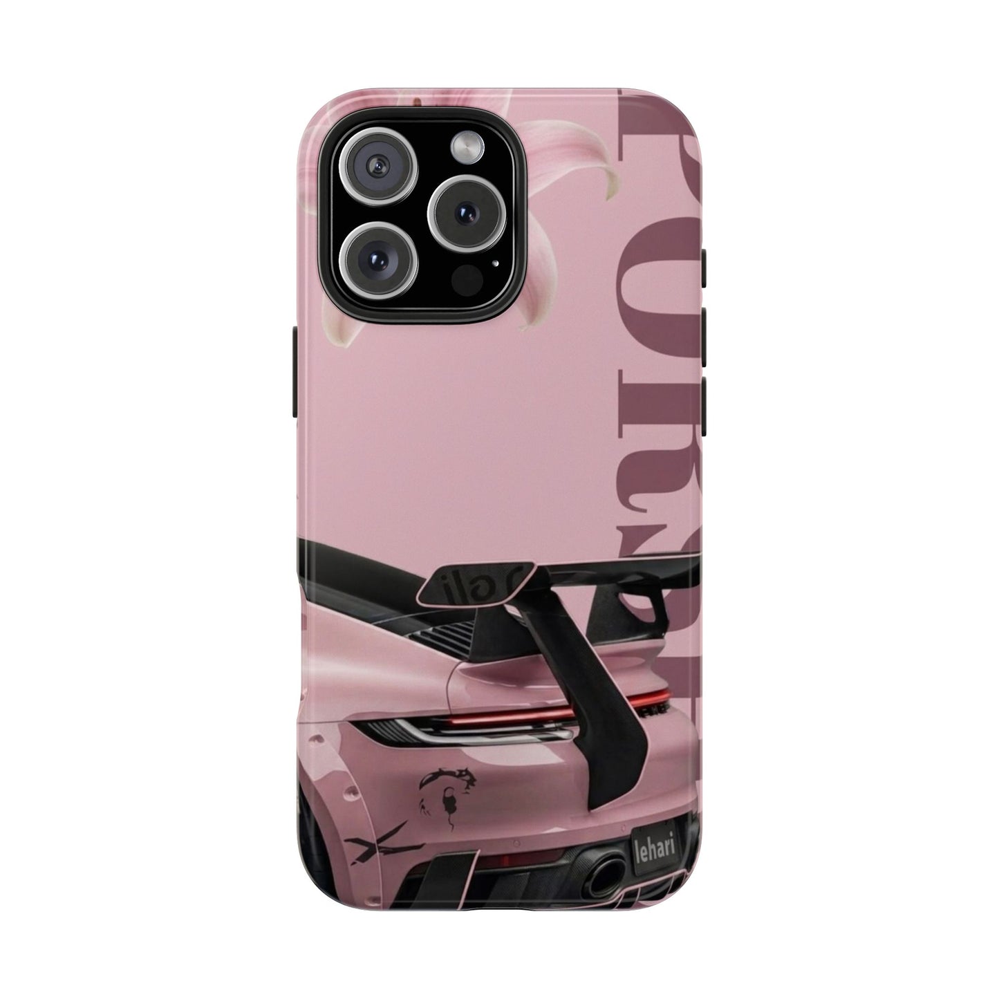 Pink Racing Car Tough Phone Case — 'Queen' Sportback Design