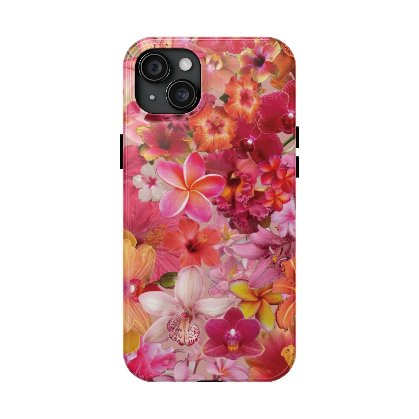 Tough Phone Case — Pink Tropical Floral Orchids Phone Cover