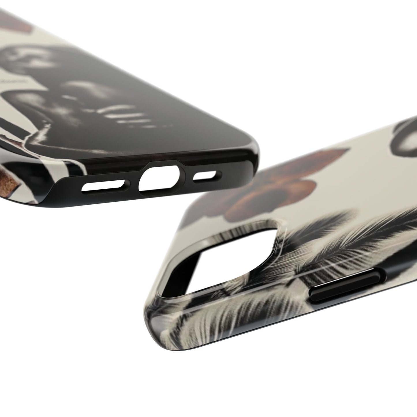 Tough Phone Case — "Peacefulness" Artistic Black Woman Floral Design