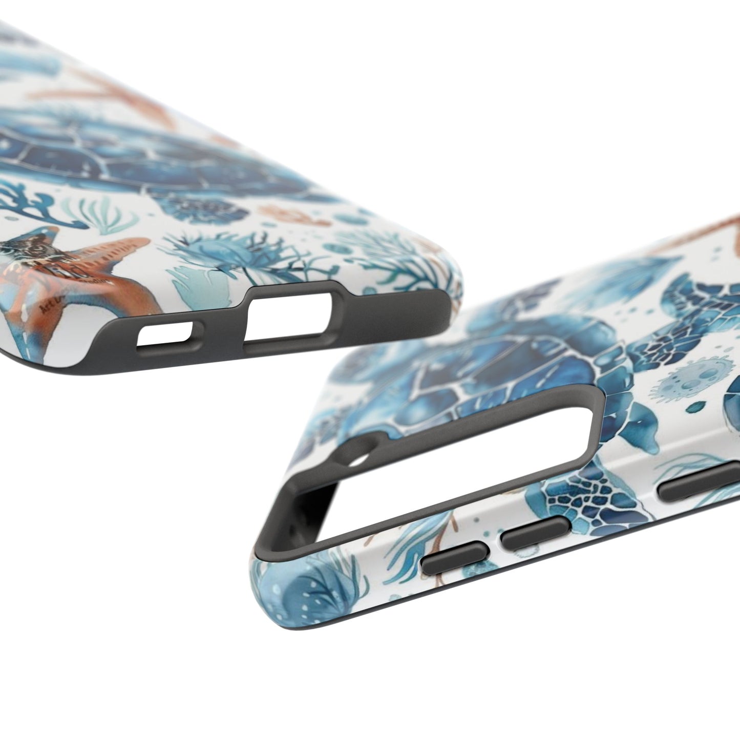 Sea Turtle Tough Phone Case — Blue Ocean Marine Life Protective Cover