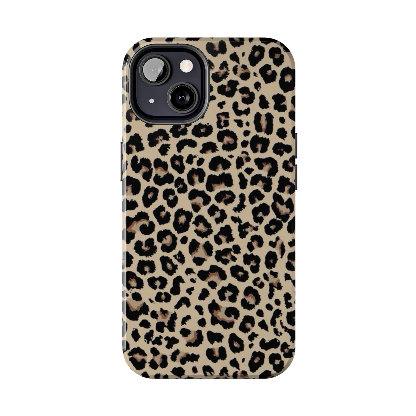 Leopard Print Tough Phone Case — Durable Protective iPhone Cover