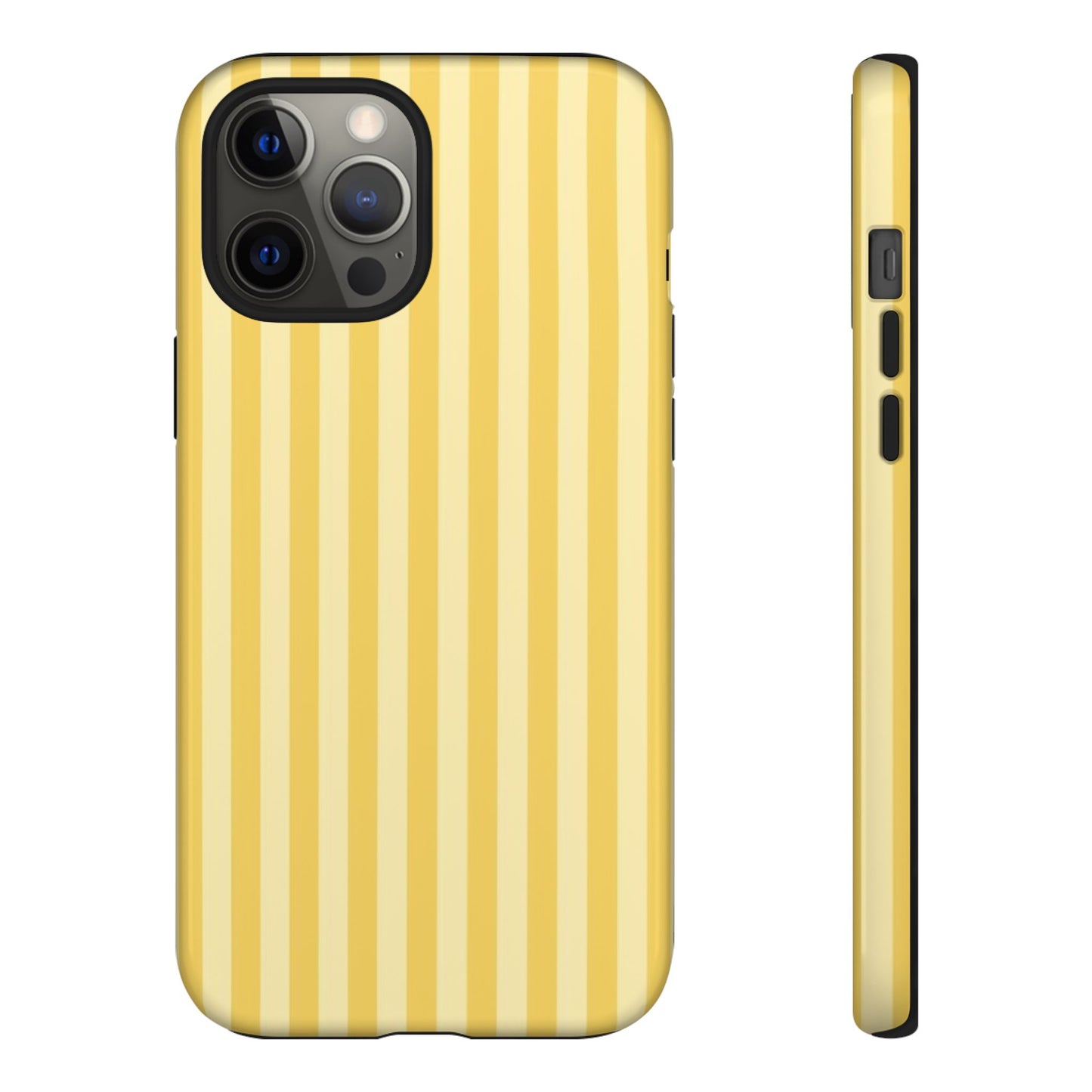 Yellow Stripe Tough Phone Case — Durable Protective iPhone Cover