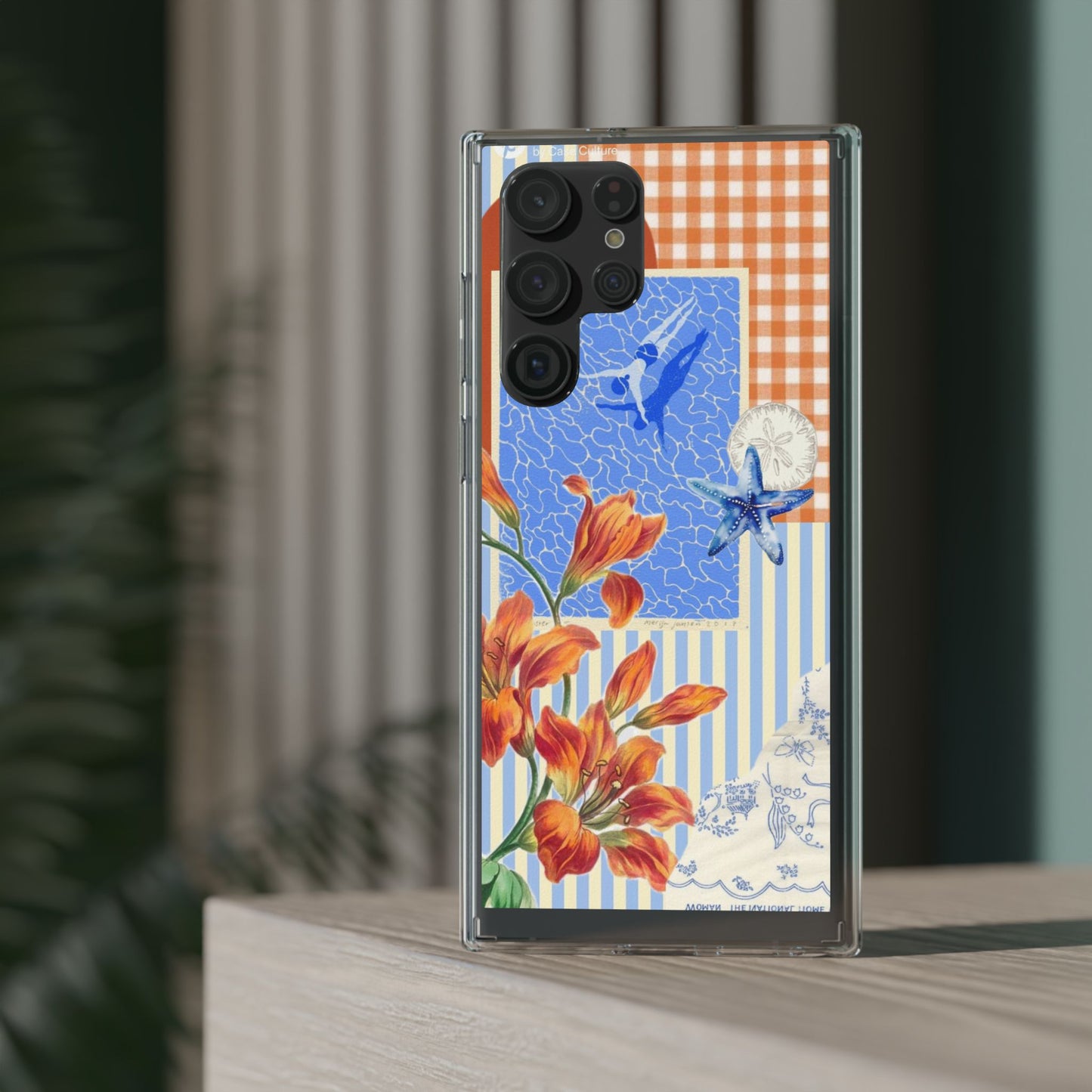 Floral Patchwork Clear Impact-Resistant Phone Case