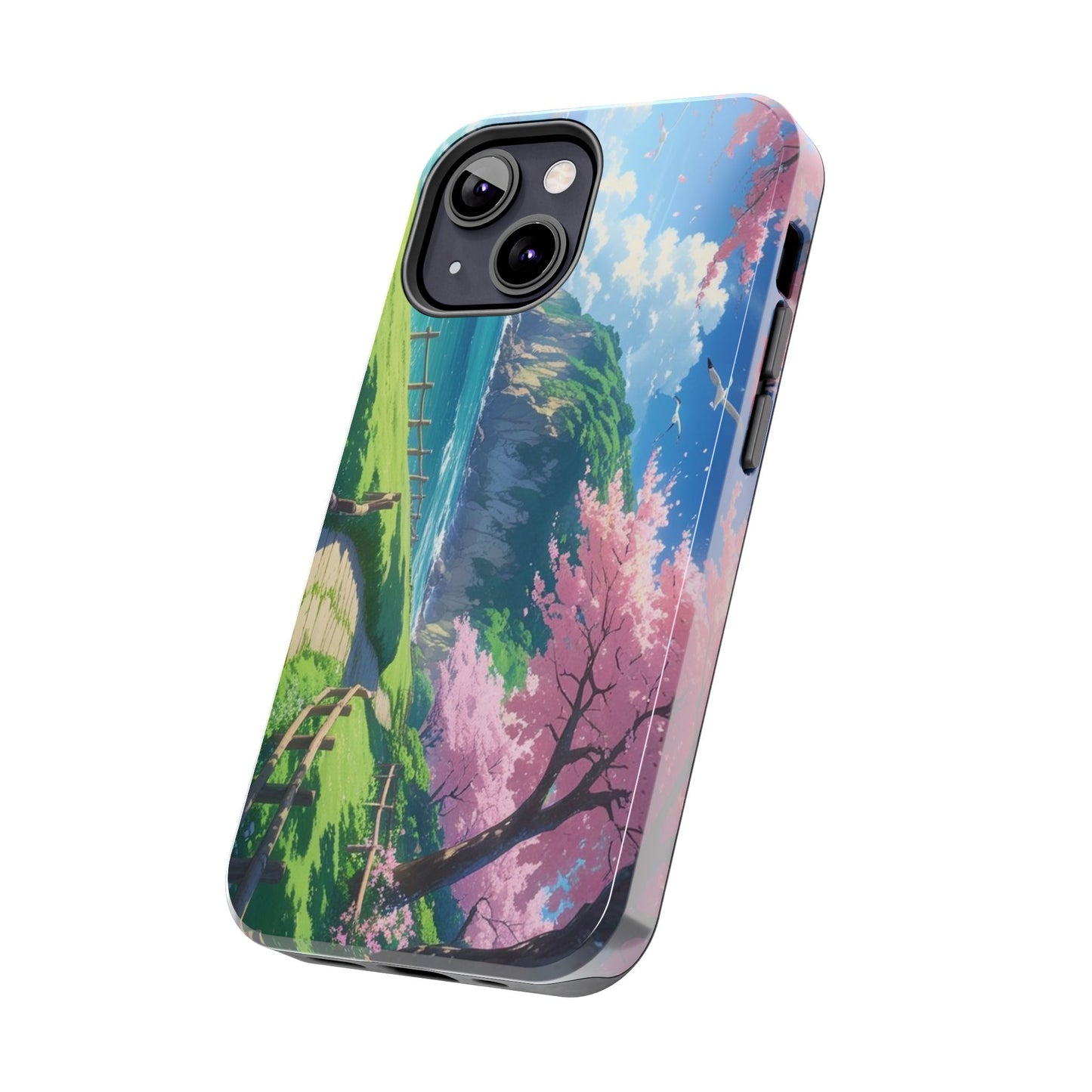 Tough Phone Case — Scenic Cherry Blossom Landscape Phone Cover