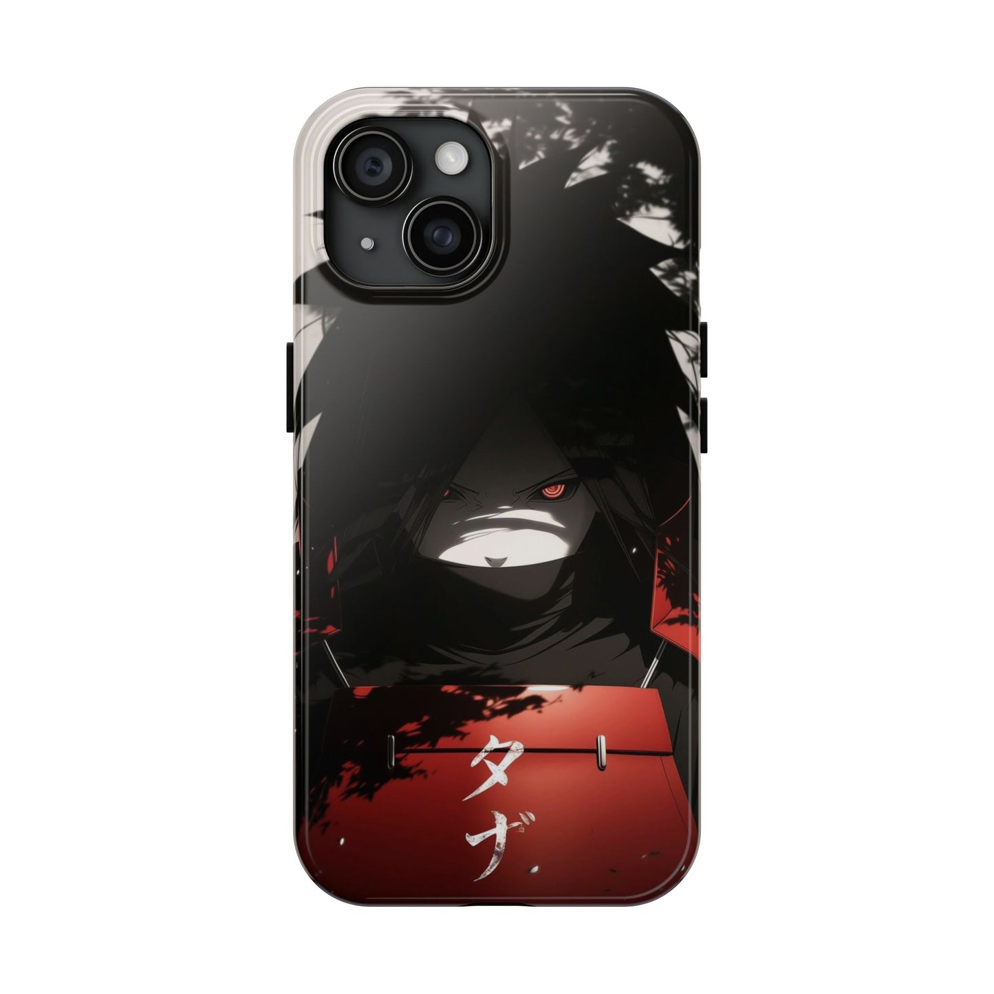 Anime Dark Ninja Phone Case — Red Eye Silhouette Tough Phone Case