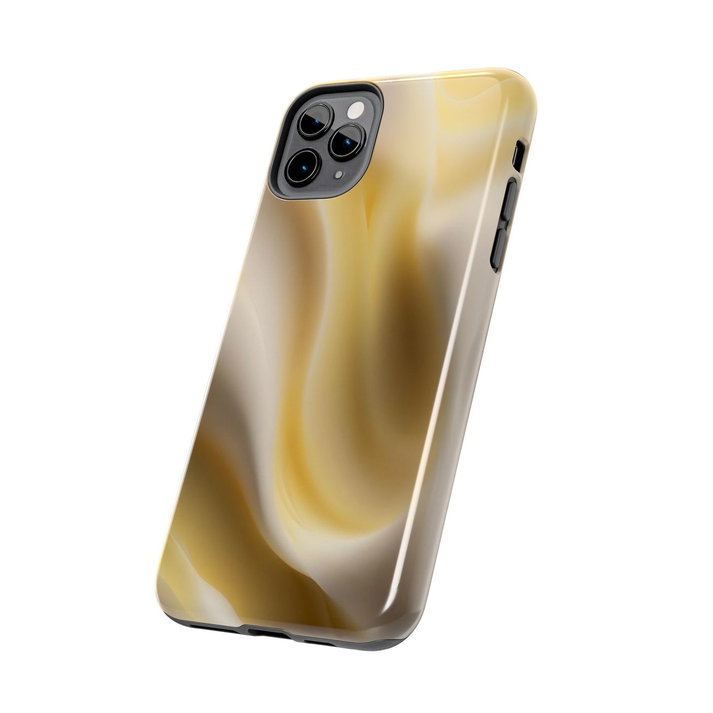 Gold Marble Tough Phone Case — Protective iPhone Case with Elegant Swirl Design
