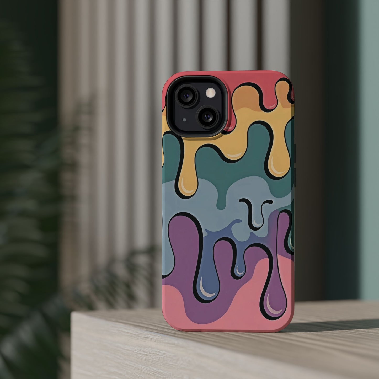 Colorful Drip Magnetic Phone Case — Impact-Resistant iPhone Cover
