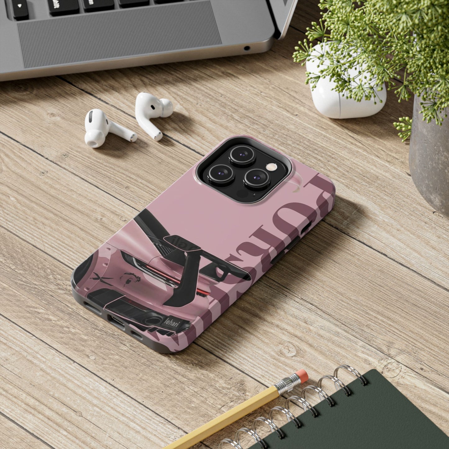 Pink Racing Car Tough Phone Case — 'Queen' Sportback Design