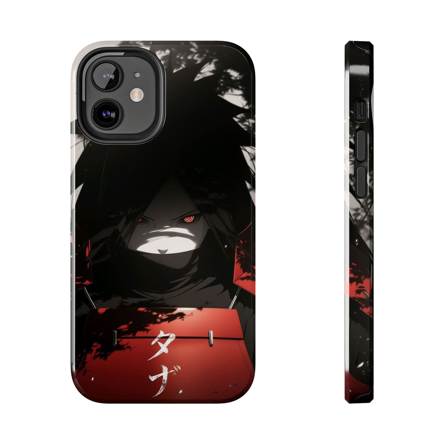 Anime Dark Ninja Phone Case — Red Eye Silhouette Tough Phone Case