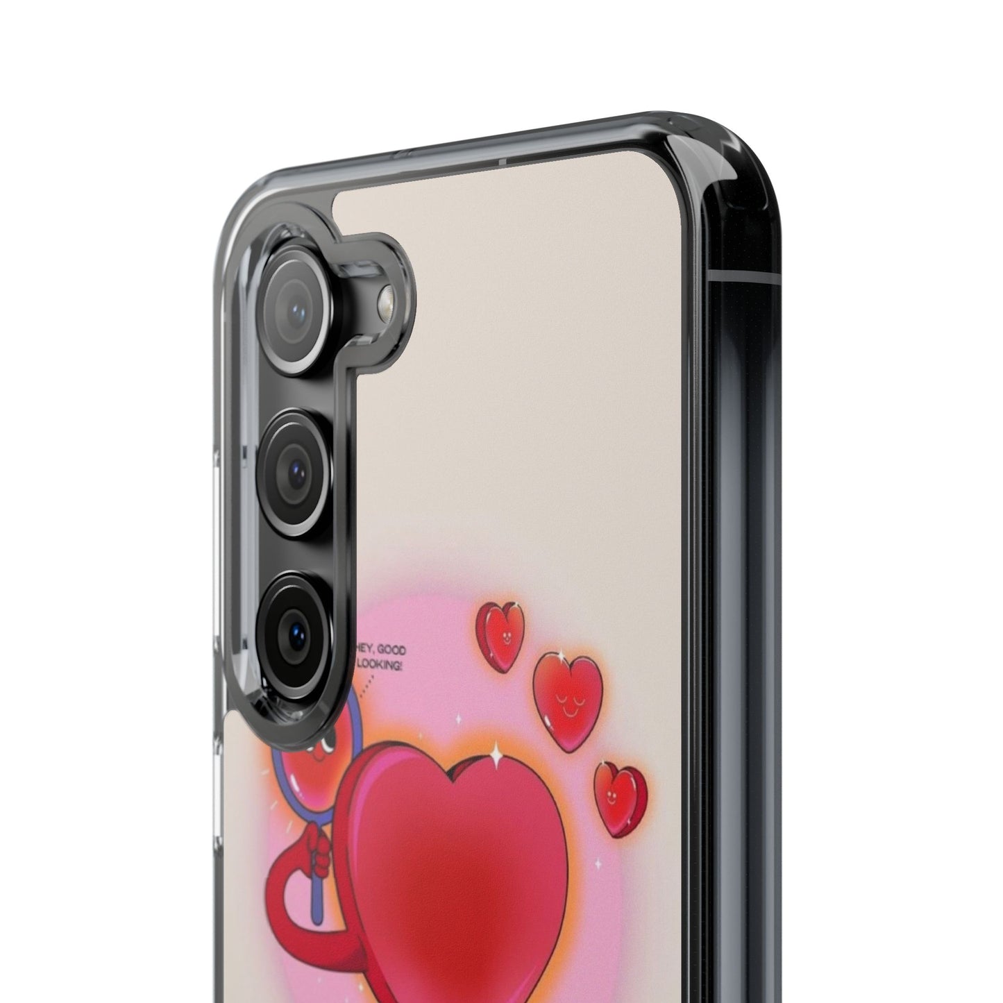 Clear Phone Case — "Be Kind to Yourself" Heart Design