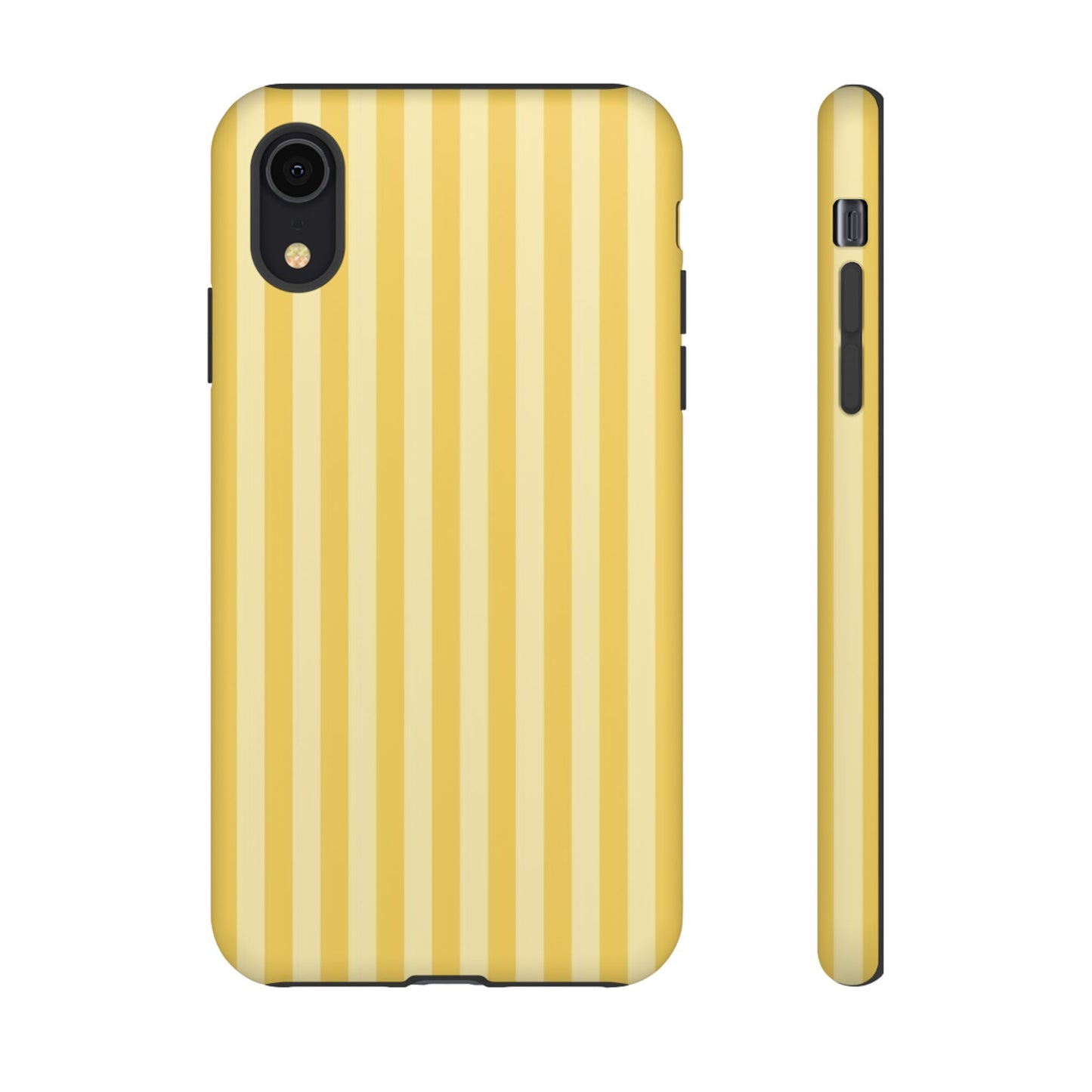 Yellow Stripe Tough Phone Case — Durable Protective iPhone Cover
