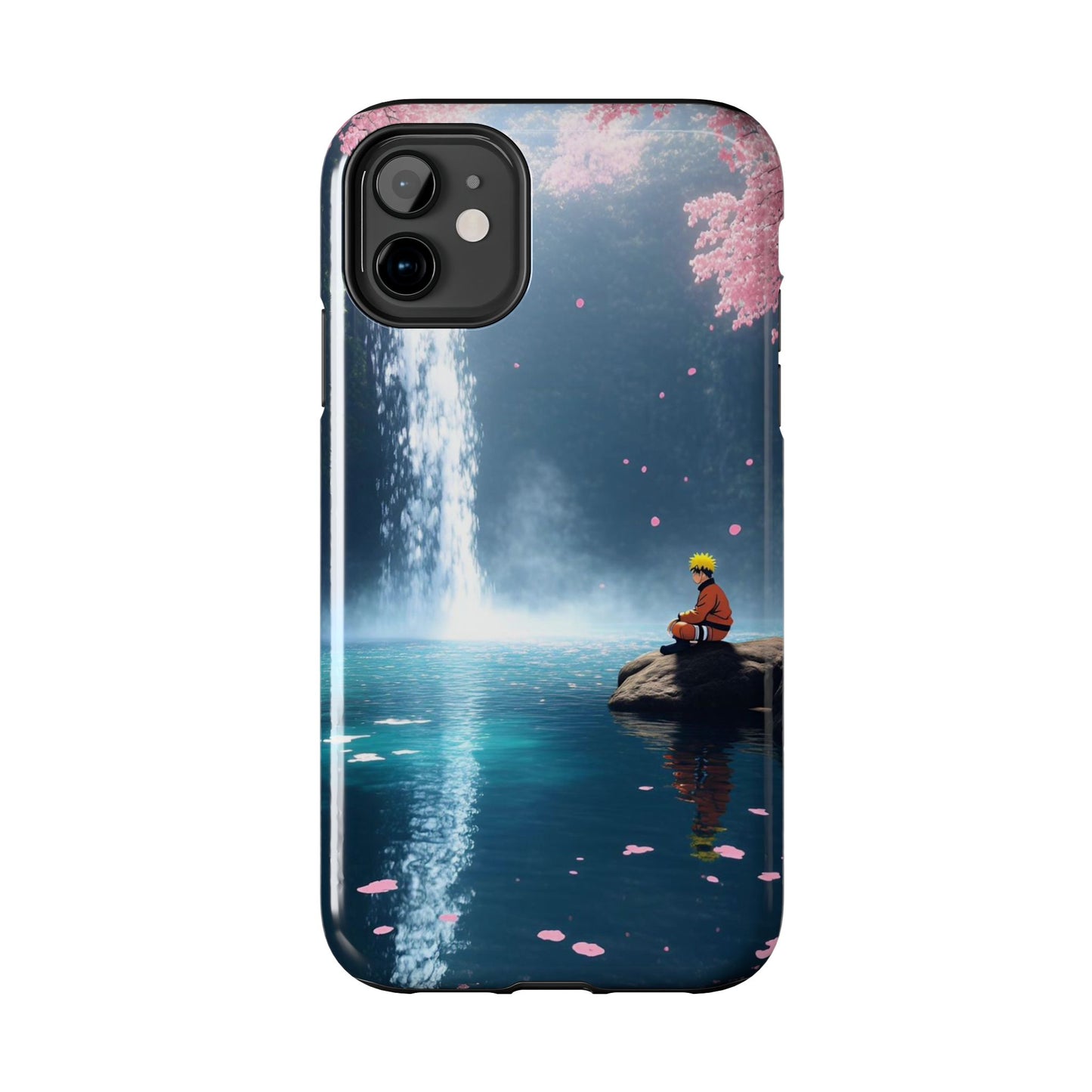Naruto Scenic Tough Phone Case — Waterfall Meditation Anime Cover