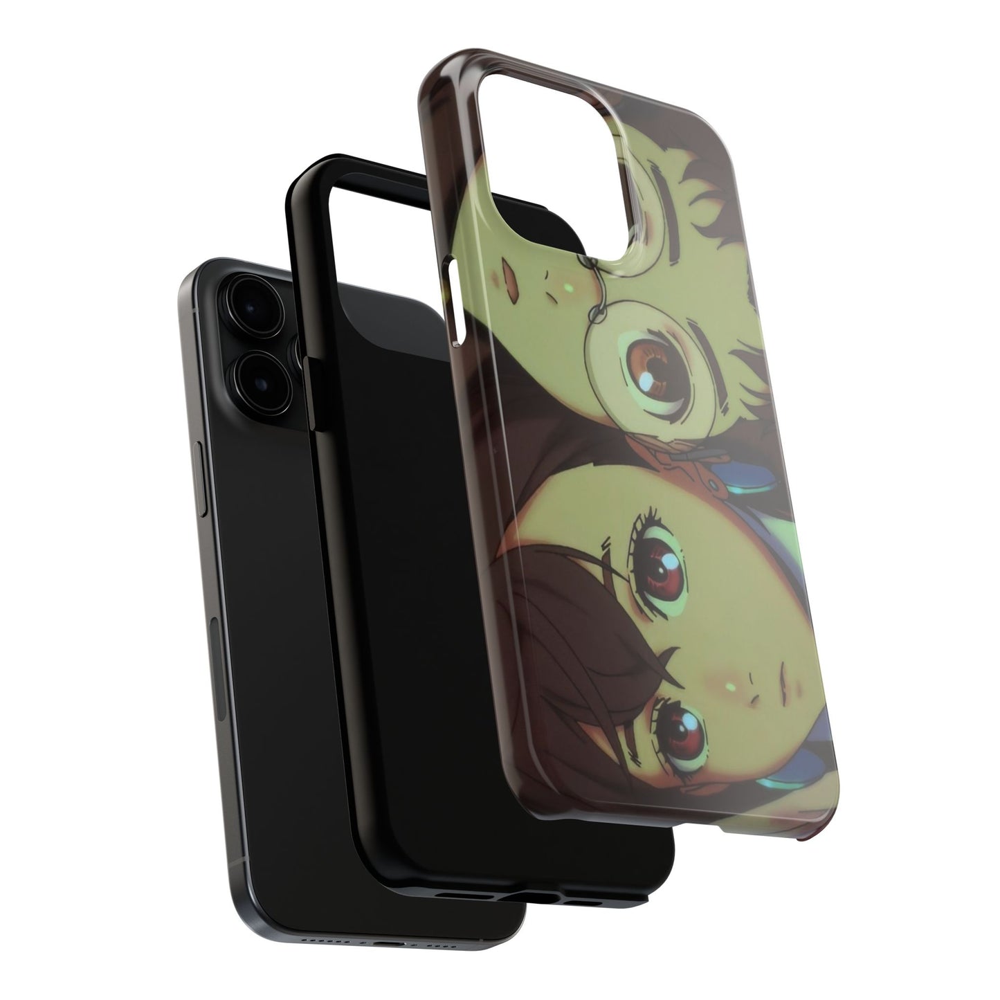 Anime Duo Tough Phone Case — Cute Chibi Sisters Protective Cover