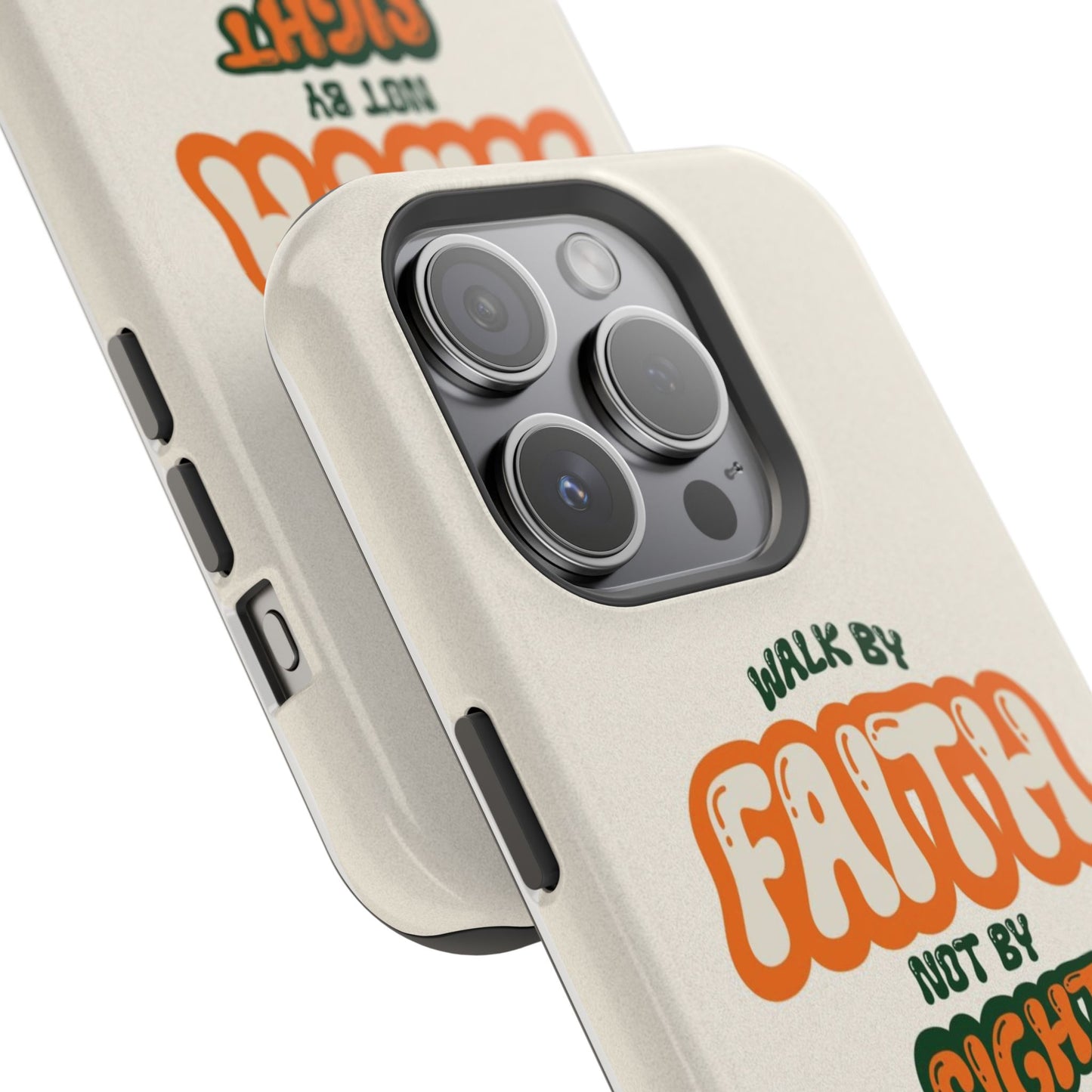 Magnetic Impact-Resistant Case — "Walk by Faith Not by Sight" Inspirational Phone Cover