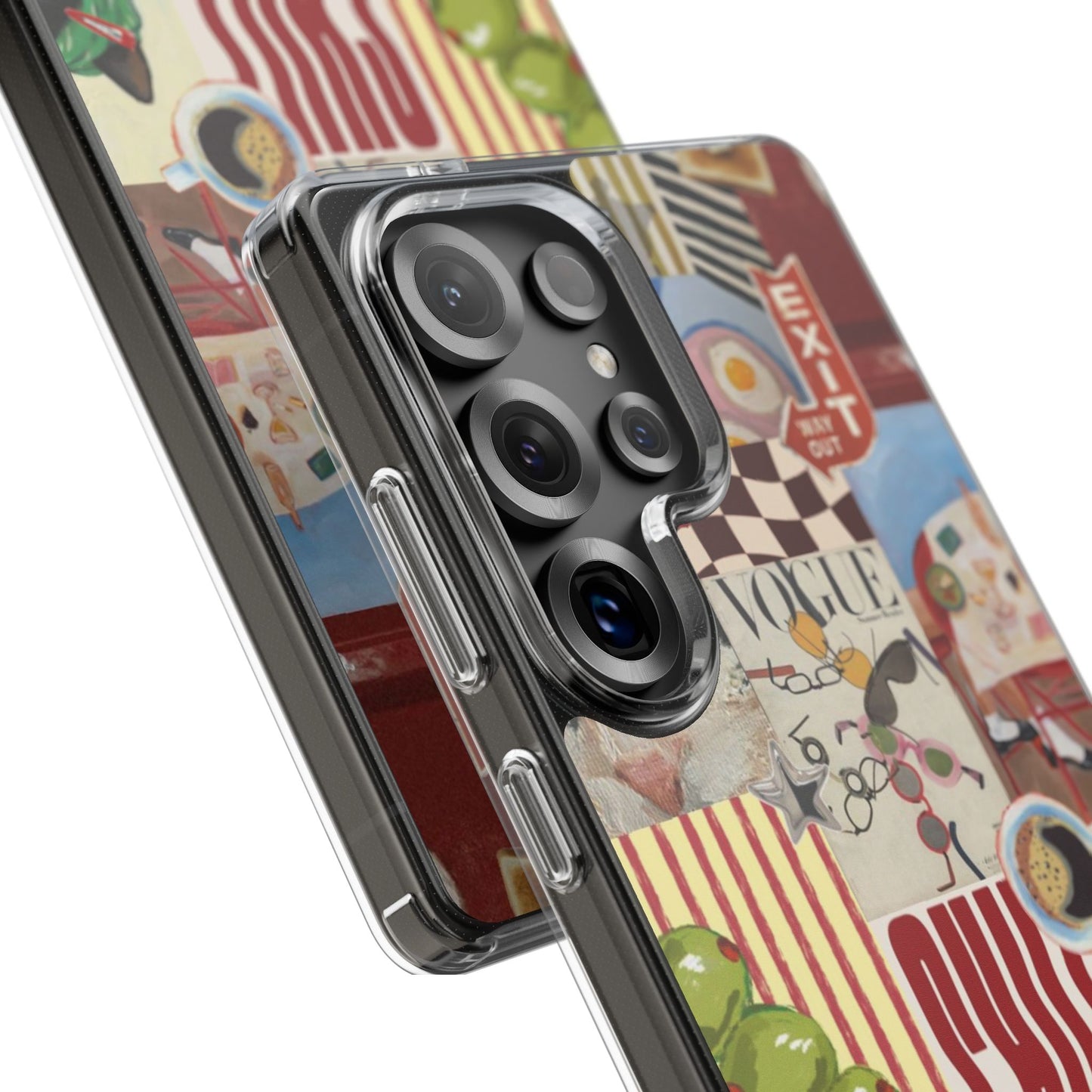 Collage Vintage Aesthetic Clear Impact-Resistant Phone Case