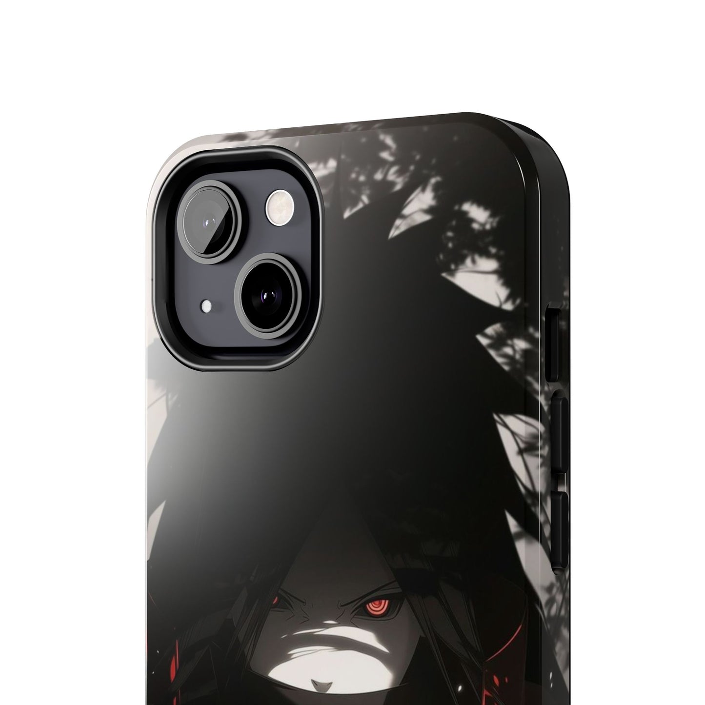 Anime Dark Ninja Phone Case — Red Eye Silhouette Tough Phone Case