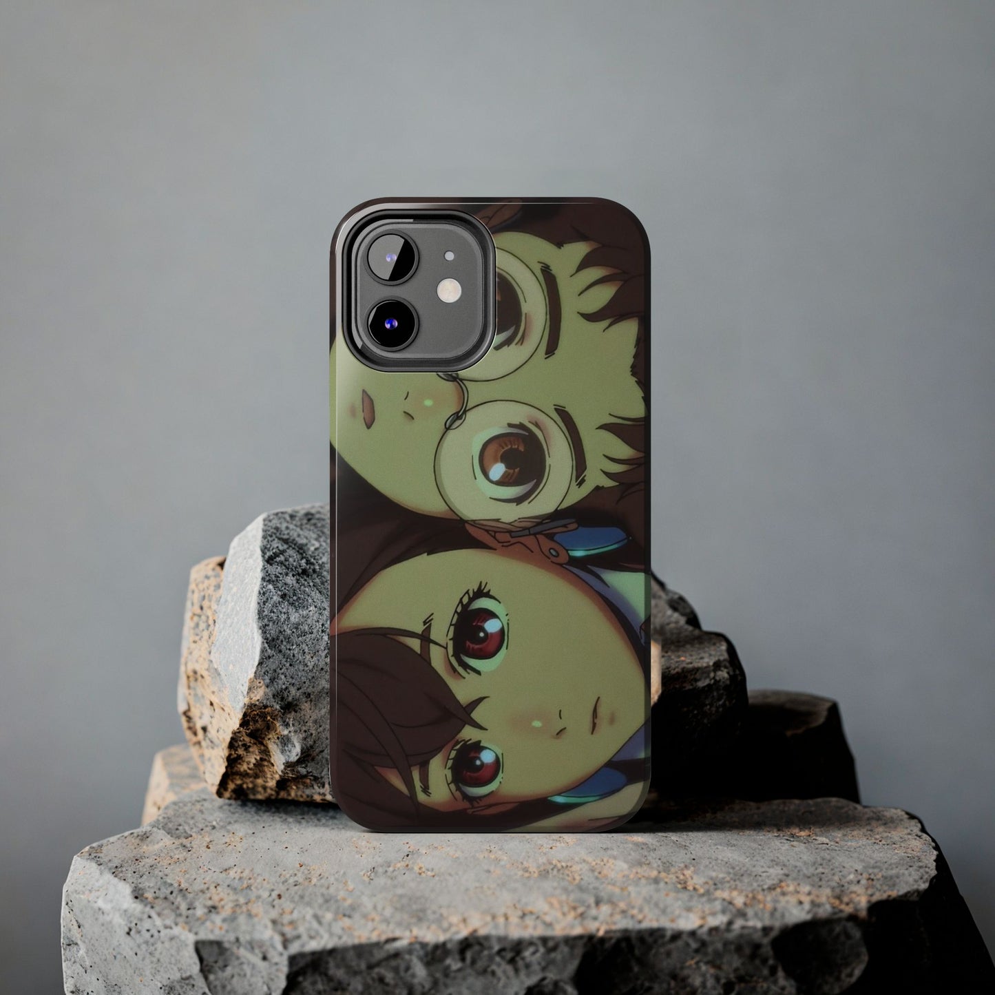 Anime Duo Tough Phone Case — Cute Chibi Sisters Protective Cover