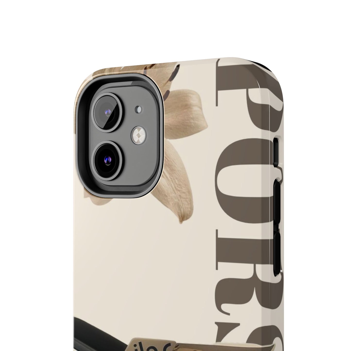 Tough Phone Case — Beige Sports Car Design with 'Tourist' Typography