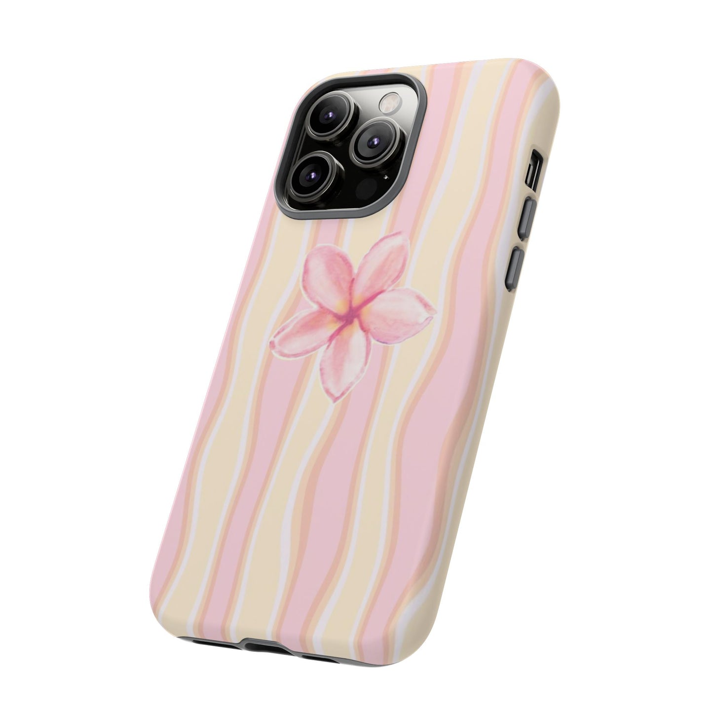Pink Plumeria Phone Case - Tropical Floral Tough Phone Case