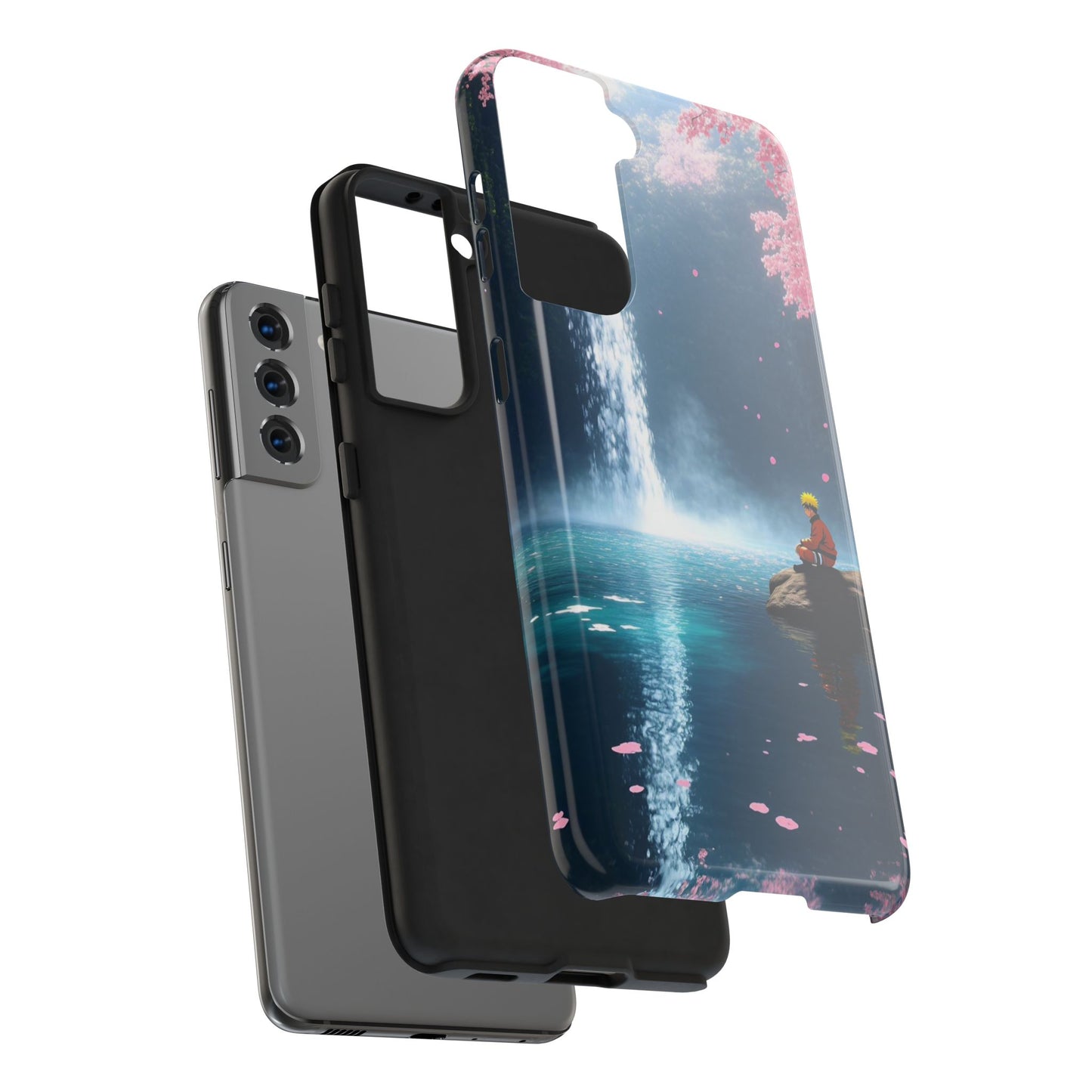 Naruto Scenic Tough Phone Case — Waterfall Meditation Anime Cover