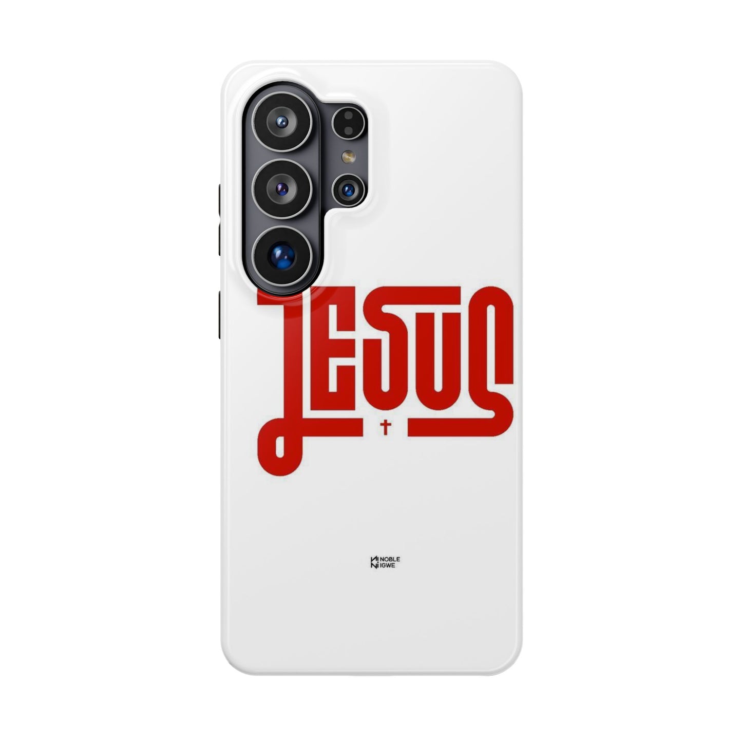 Jesus Magnetic Impact‑Resistant Phone Case — Bold Red Script Christian iPhone Cover
