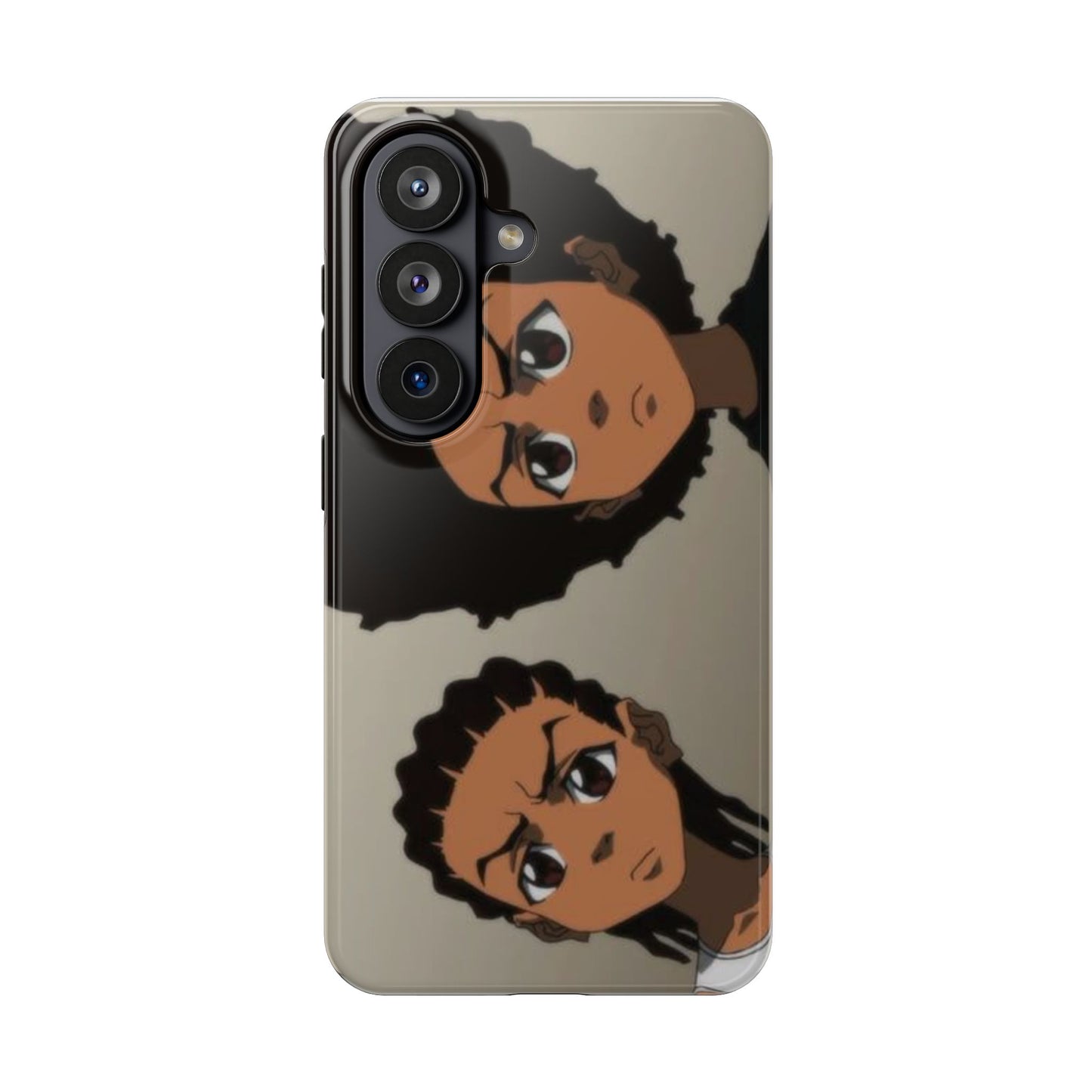Tough Phone Case — Afro Anime Duo Face Design, Protective Shockproof Cover