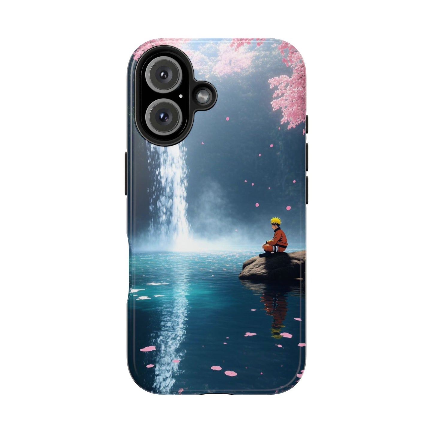 Naruto Scenic Tough Phone Case — Waterfall Meditation Anime Cover
