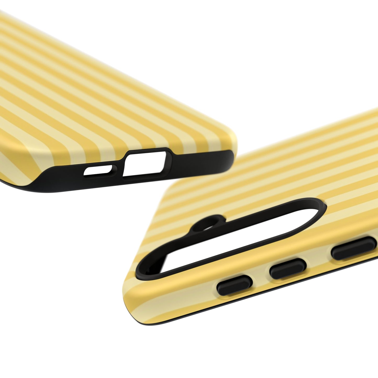 Yellow Stripe Tough Phone Case — Durable Protective iPhone Cover