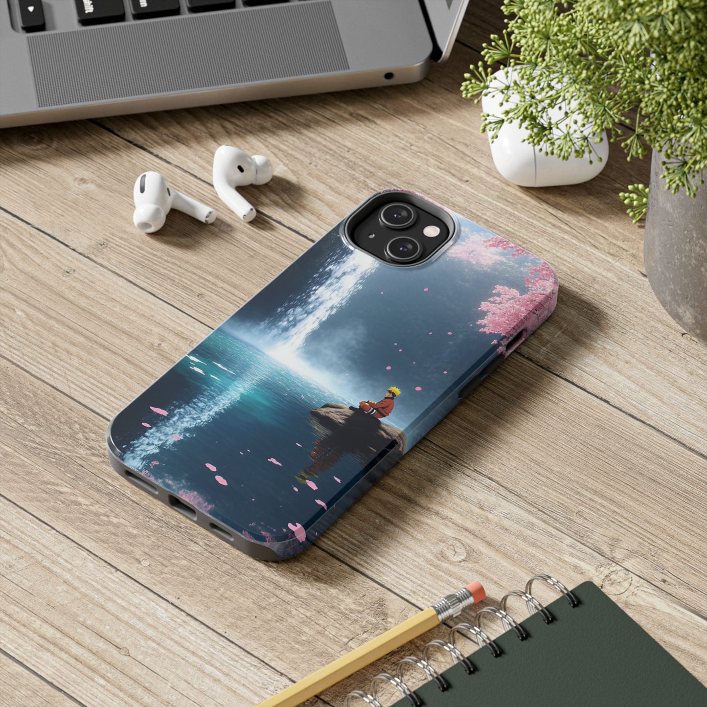 Naruto Scenic Tough Phone Case — Waterfall Meditation Anime Cover
