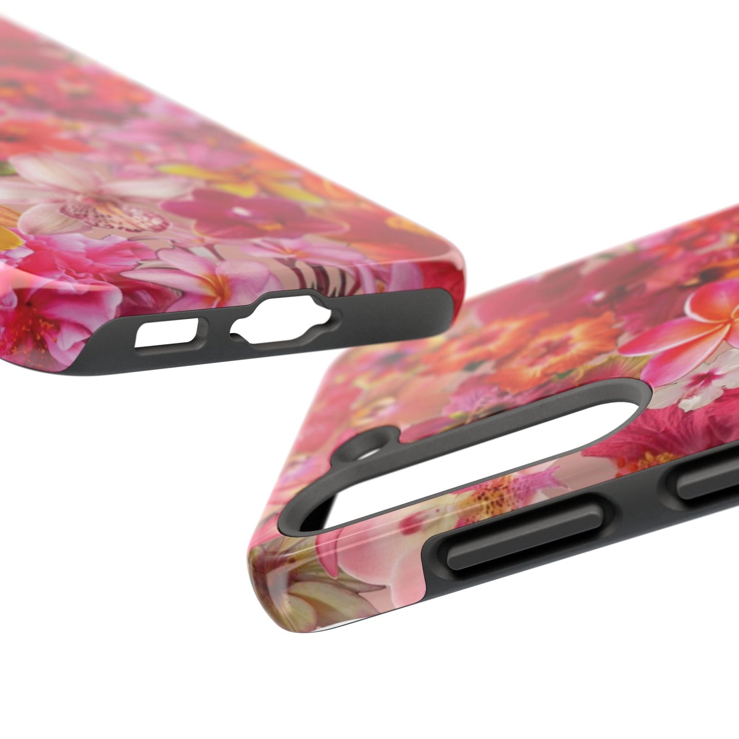 Tough Phone Case — Pink Tropical Floral Orchids Phone Cover