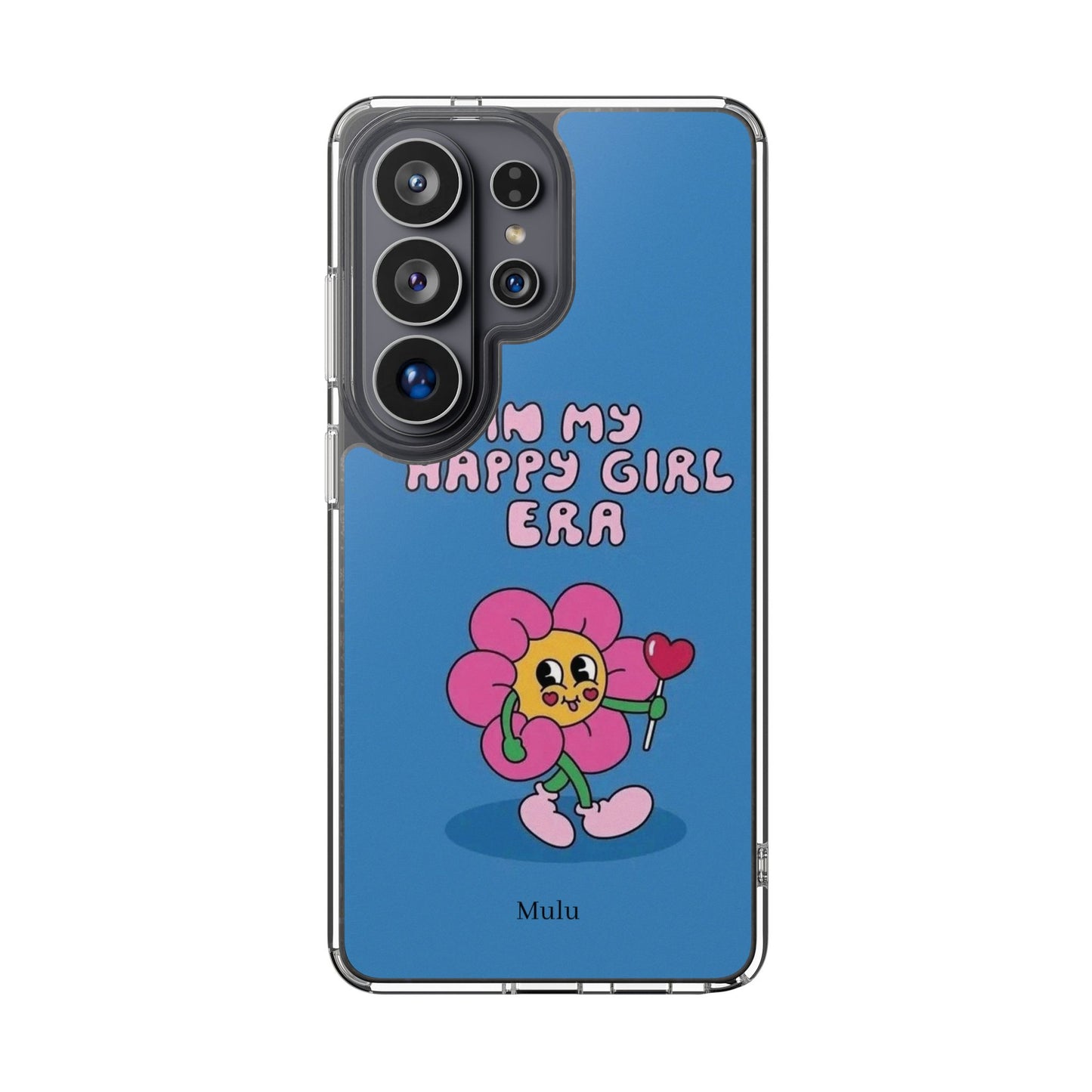 Clear Impact-Resistant Phone Case — “I’m My Happy Girl Era” Cute Flower Design