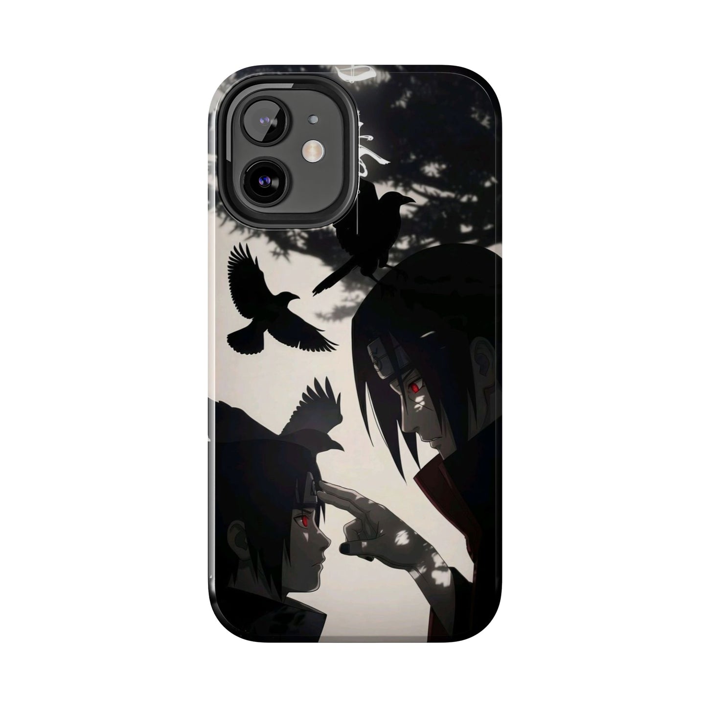 Anime Raven Silhouette Phone Case — Dark Red Eye Tough Protective Case