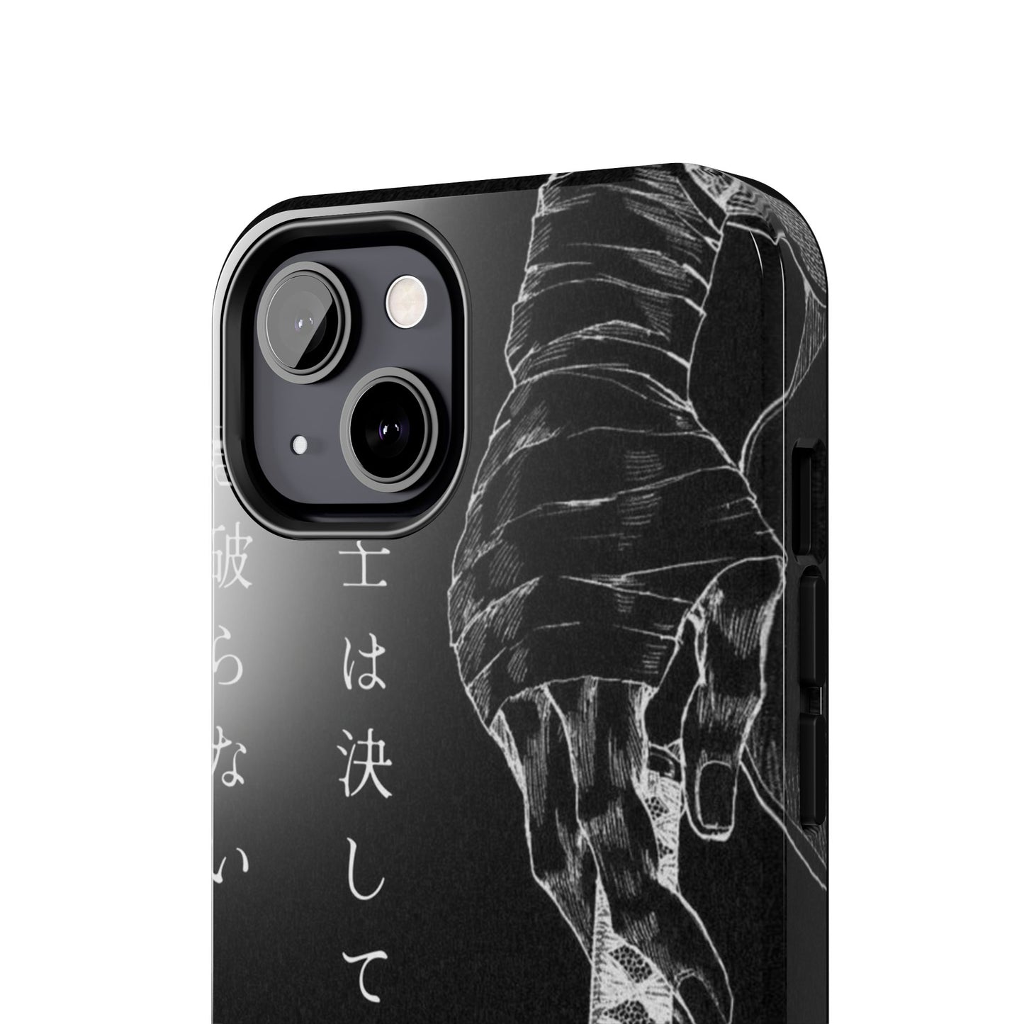 Samurai Vow Tough Phone Case — Black Katana Design with Japanese Text