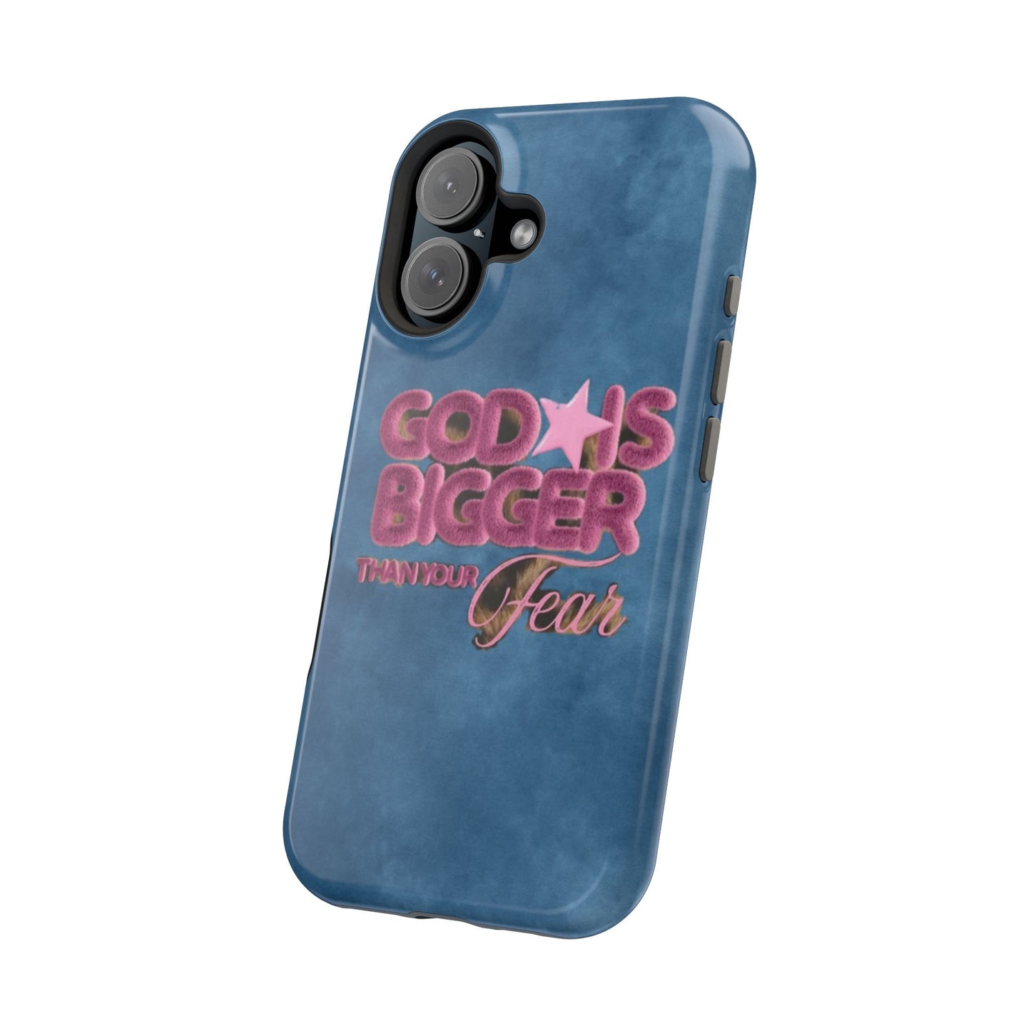 Phone Case — “God Is Bigger Than Your Fear” Magnetic Impact-Resistant Case