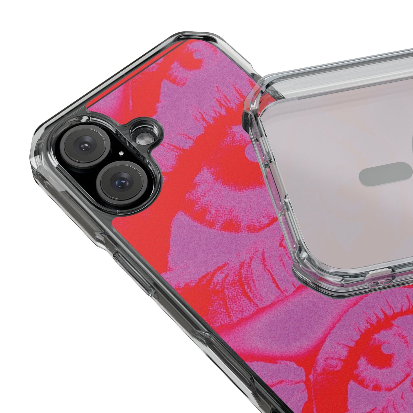 Phone Case — Pop Art Red Eyes Magnetic Clear Impact Case