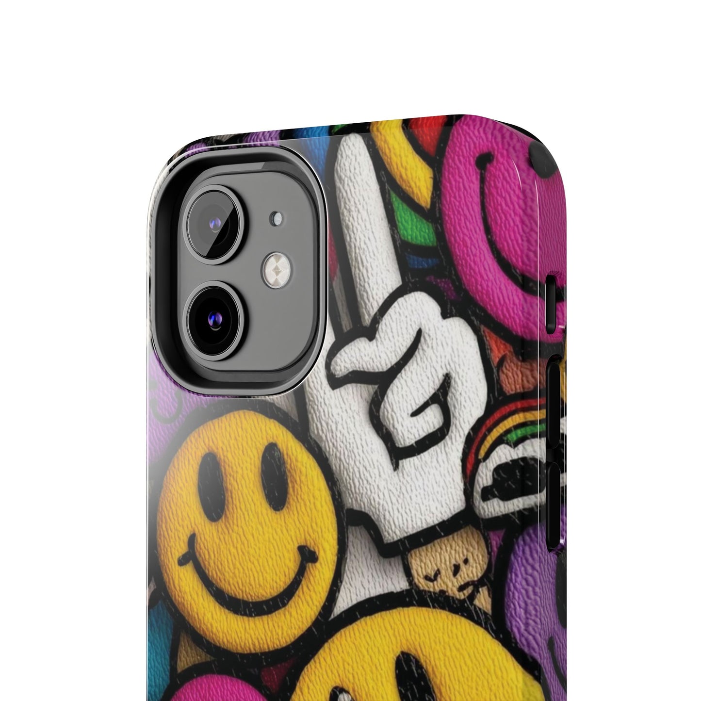 Smiley Graffiti Tough Phone Case – Colorful Urban Art Protection