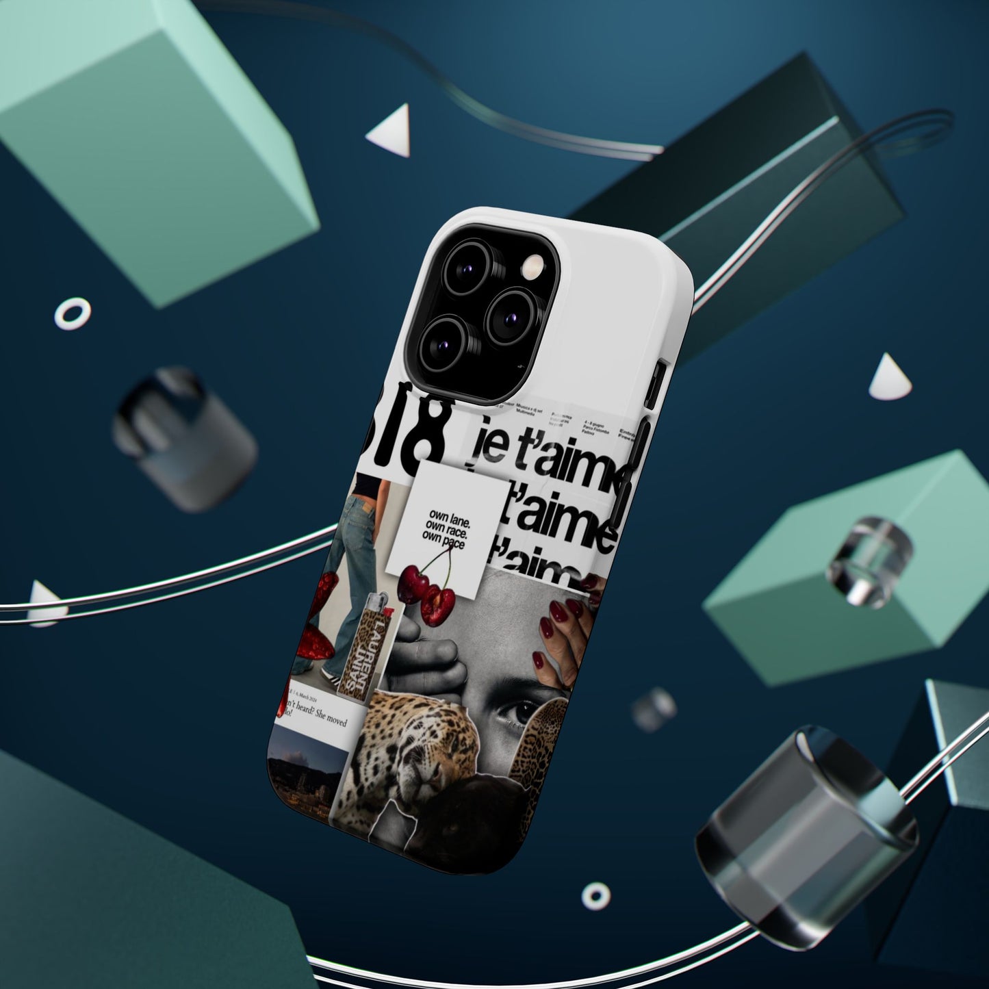 Collage 'Je t’aime' Magnetic Impact-Resistant Phone Case