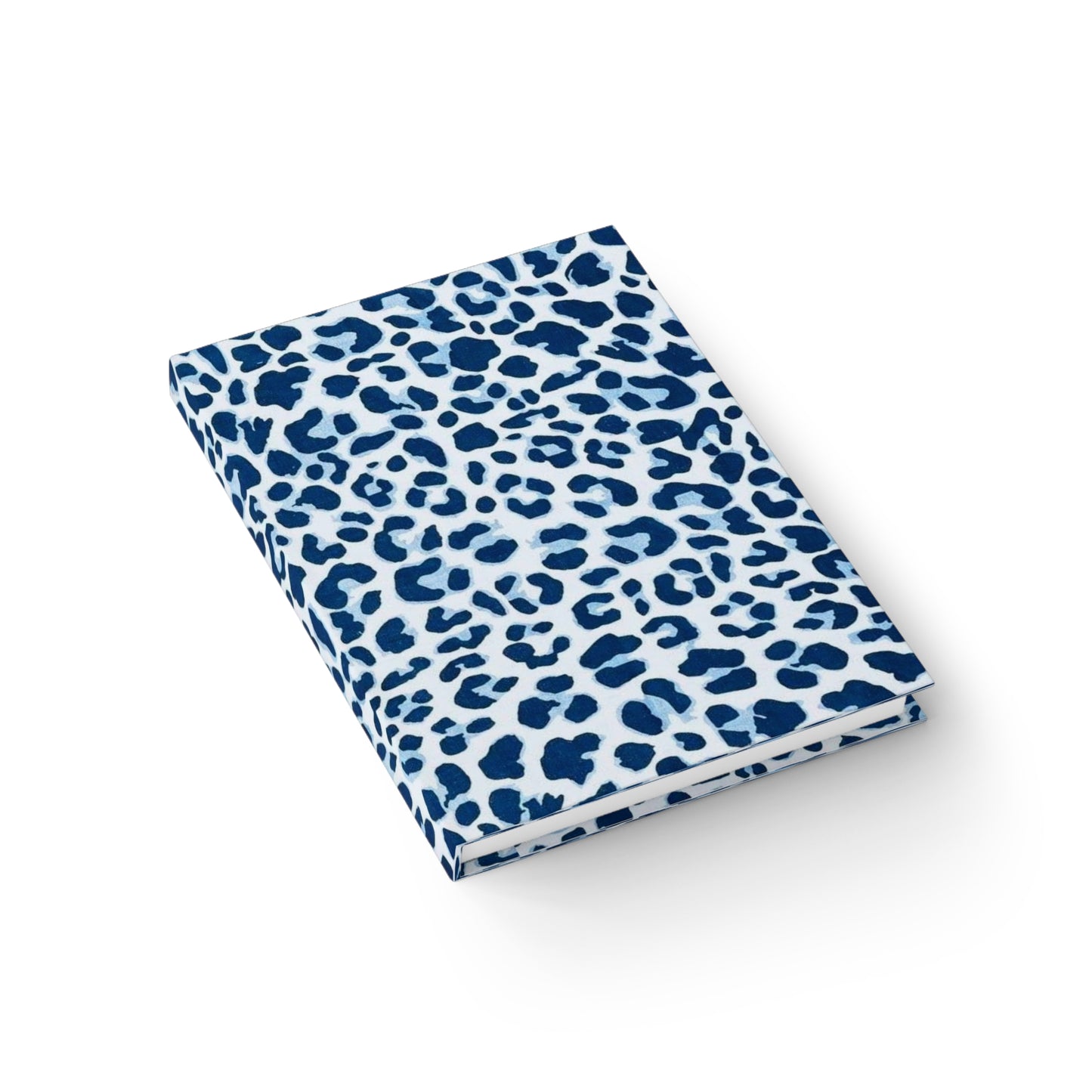 Blue Leopard Print Ruled Journal — Stylish Lined Notebook for Notes & Planning