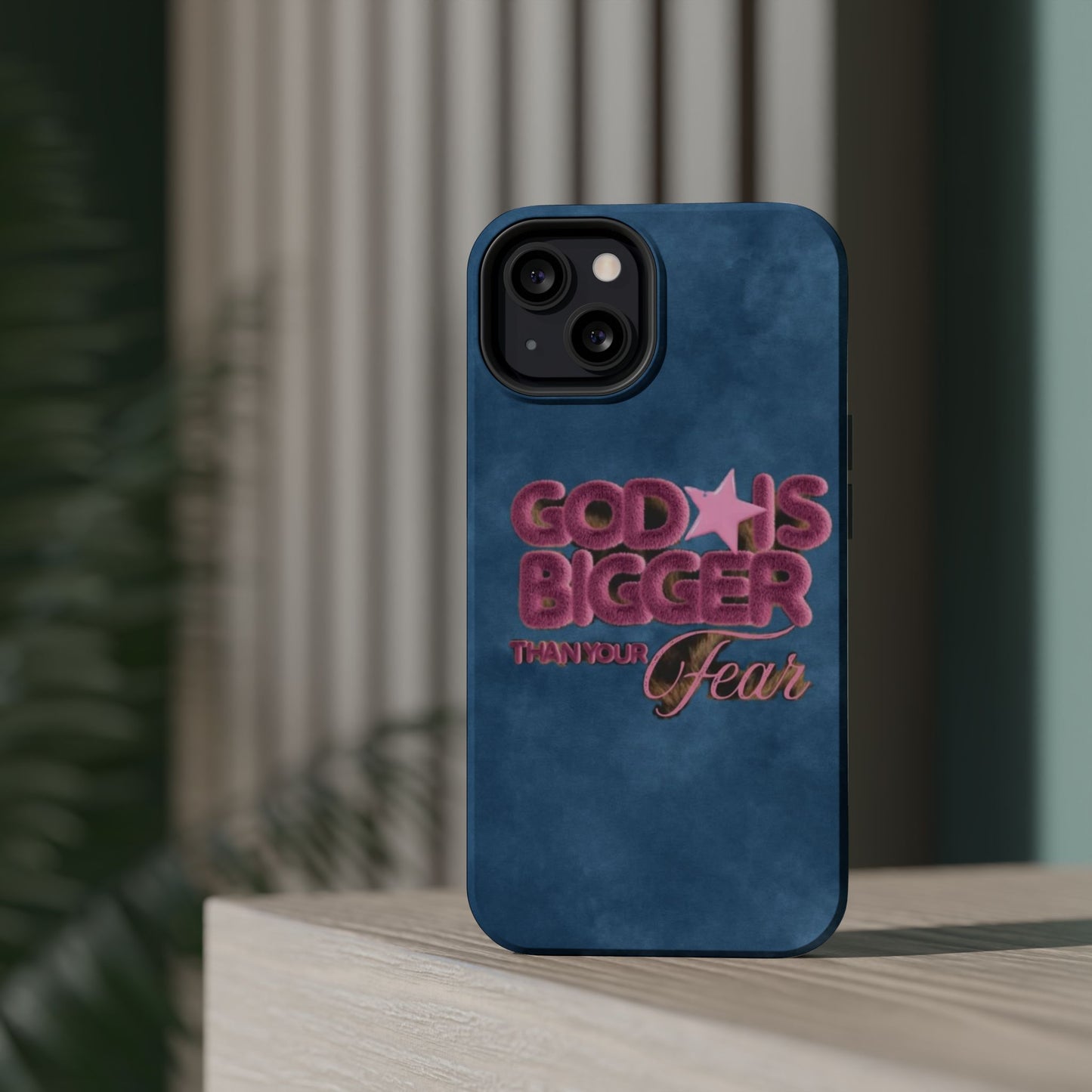 Phone Case — “God Is Bigger Than Your Fear” Magnetic Impact-Resistant Case