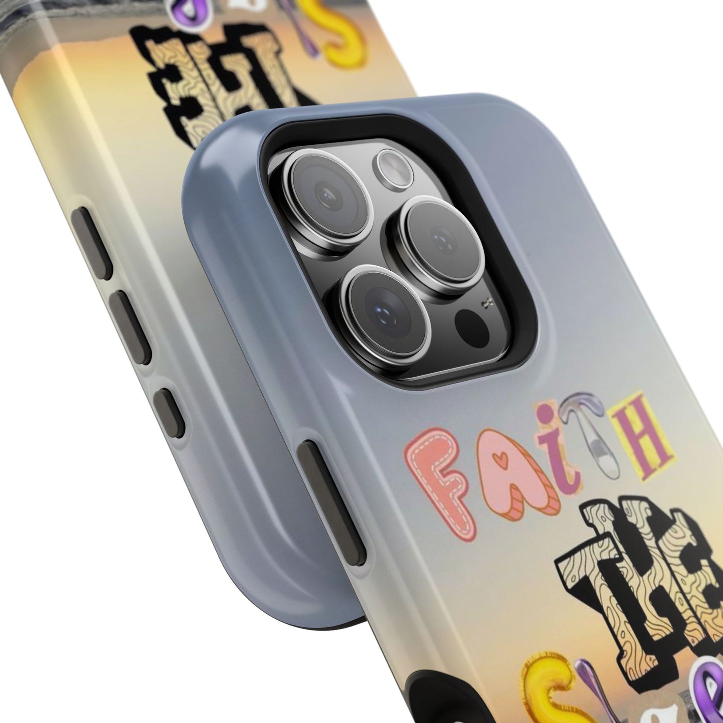 Magnetic Impact-Resistant Phone Case — "Faith the Size of a Mustard Seed" Sunset Design
