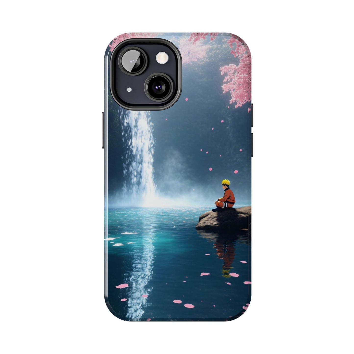Naruto Scenic Tough Phone Case — Waterfall Meditation Anime Cover