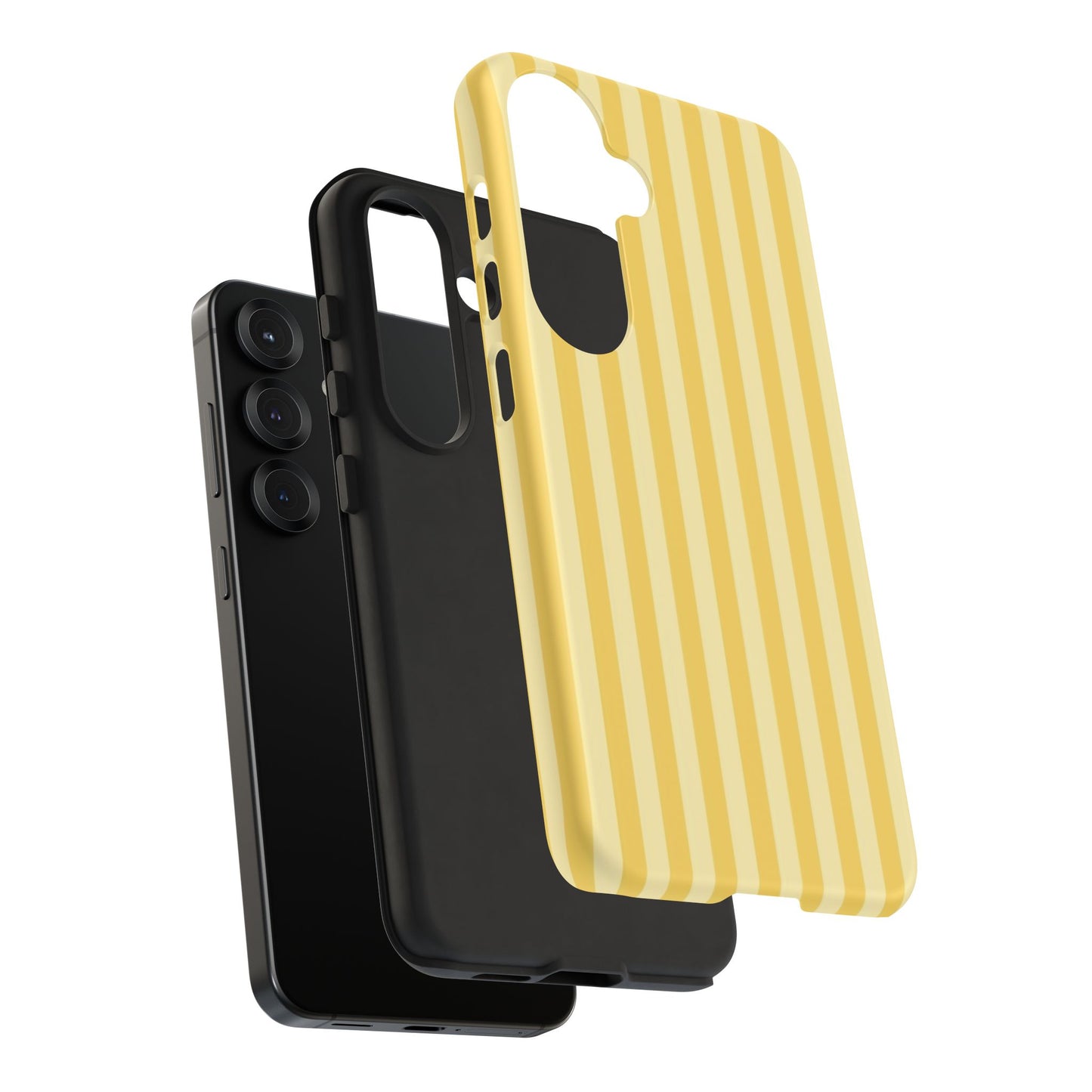 Yellow Stripe Tough Phone Case — Durable Protective iPhone Cover