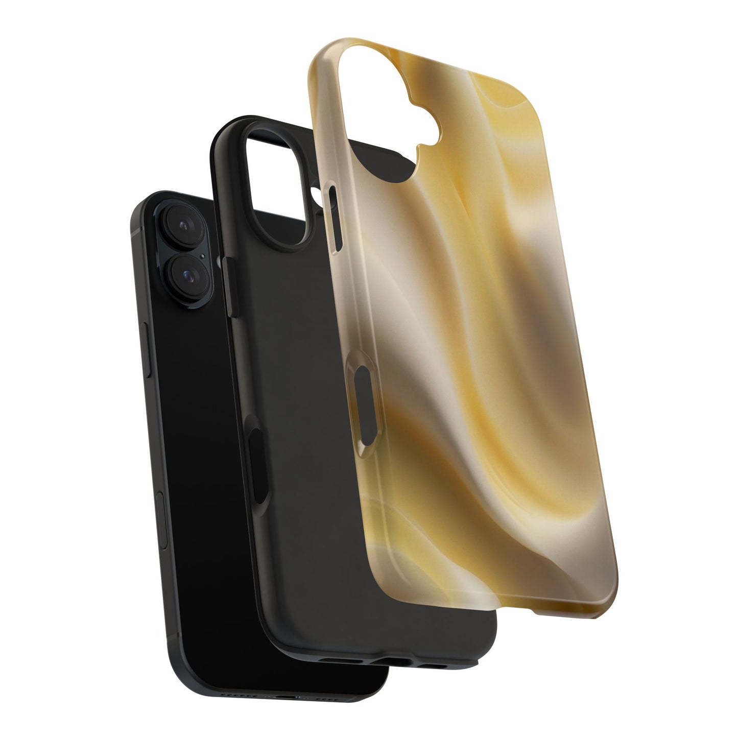 Gold Marble Tough Phone Case — Protective iPhone Case with Elegant Swirl Design