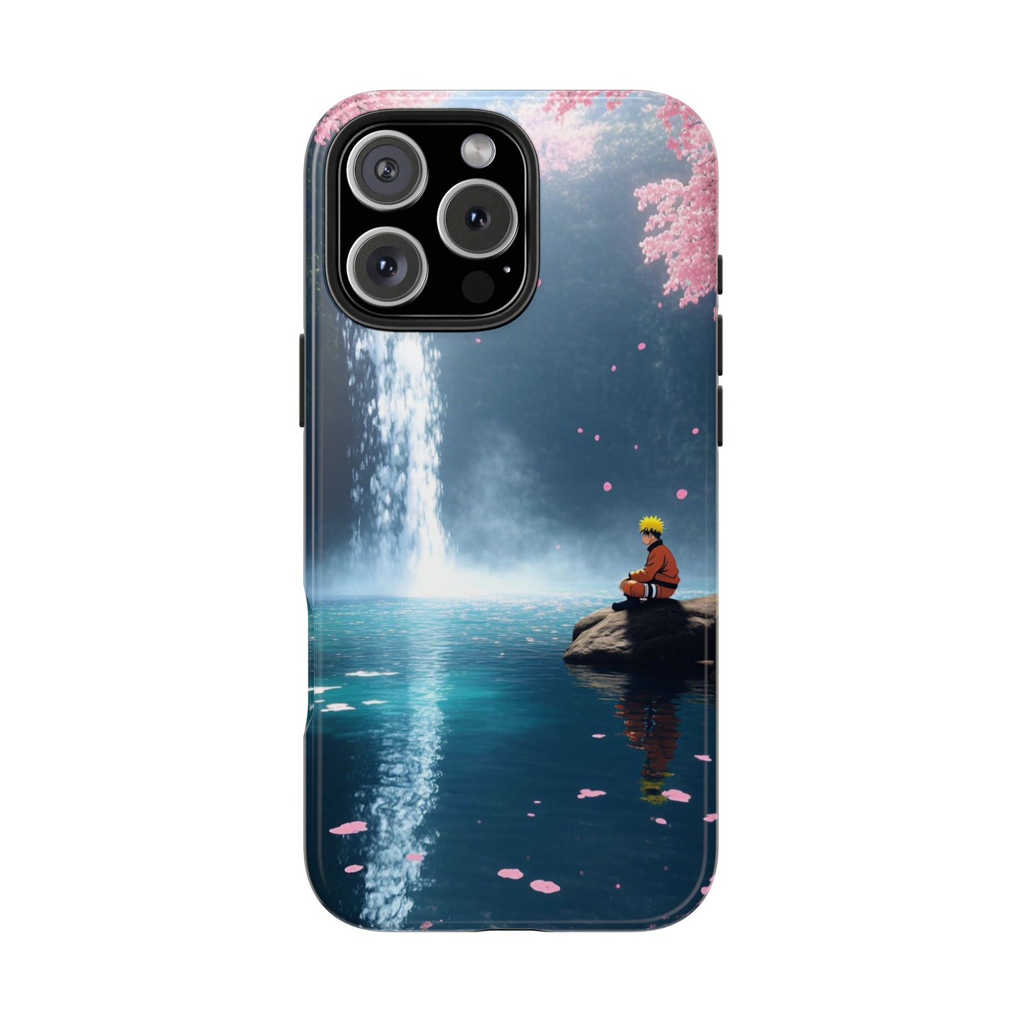 Naruto Scenic Tough Phone Case — Waterfall Meditation Anime Cover