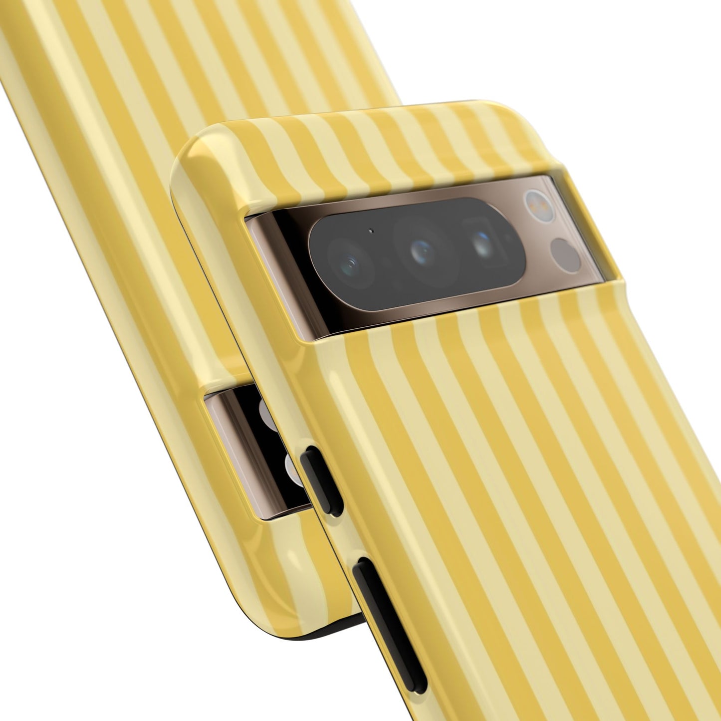 Yellow Stripe Tough Phone Case — Durable Protective iPhone Cover