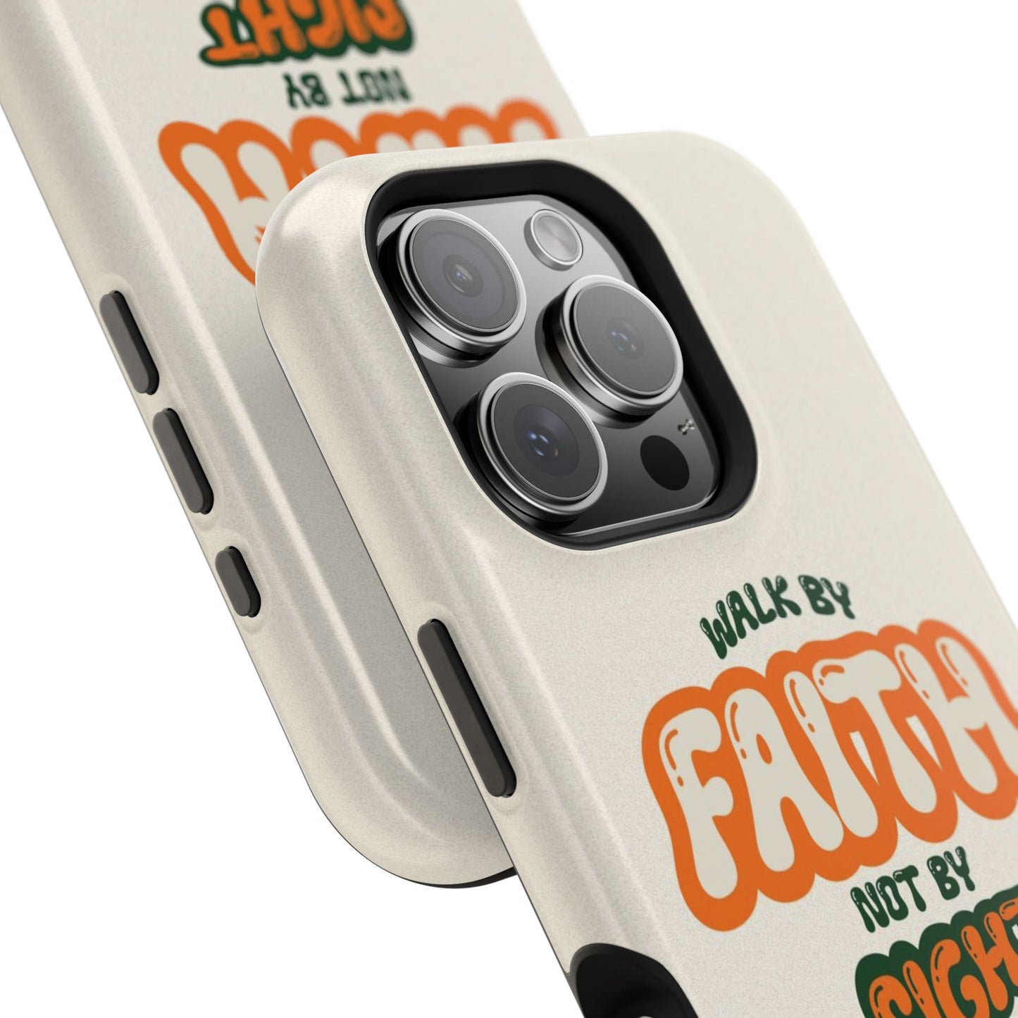 Magnetic Impact-Resistant Case — "Walk by Faith Not by Sight" Inspirational Phone Cover