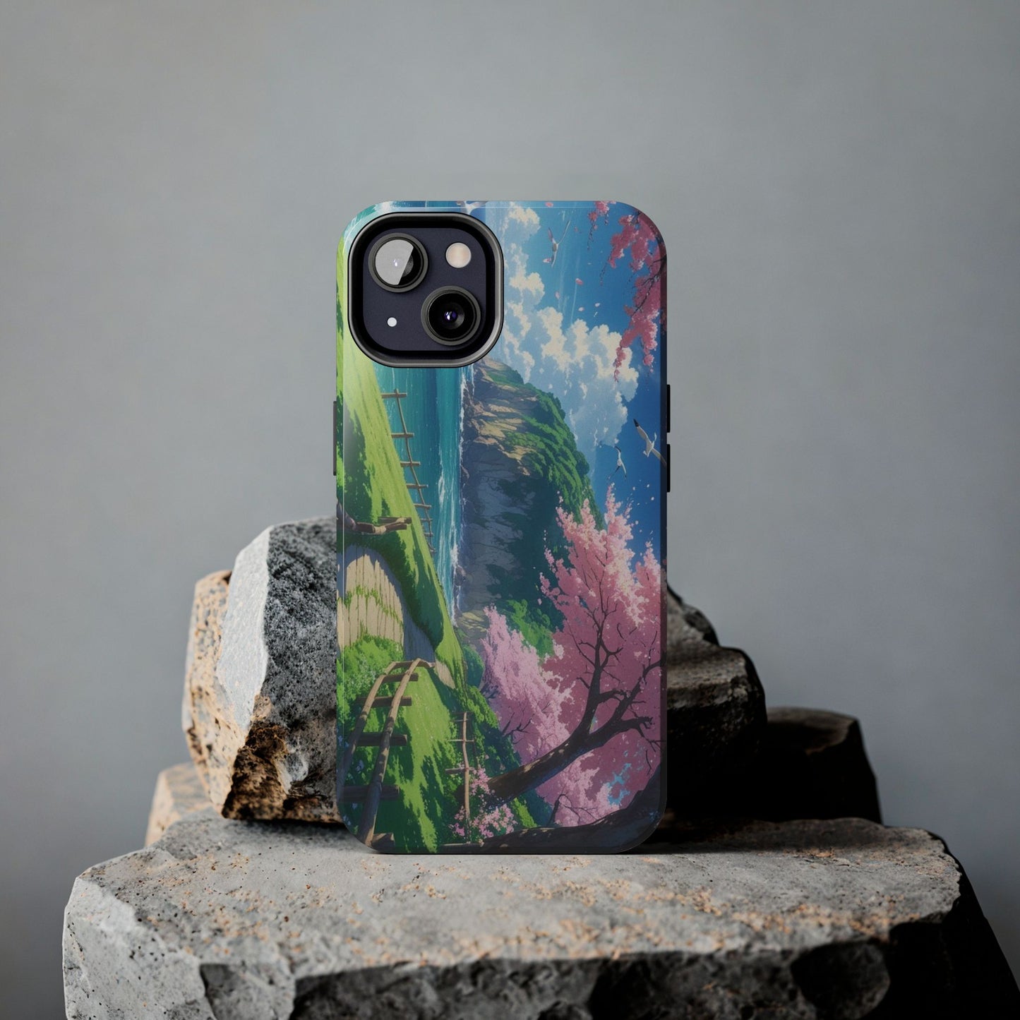 Tough Phone Case — Scenic Cherry Blossom Landscape Phone Cover