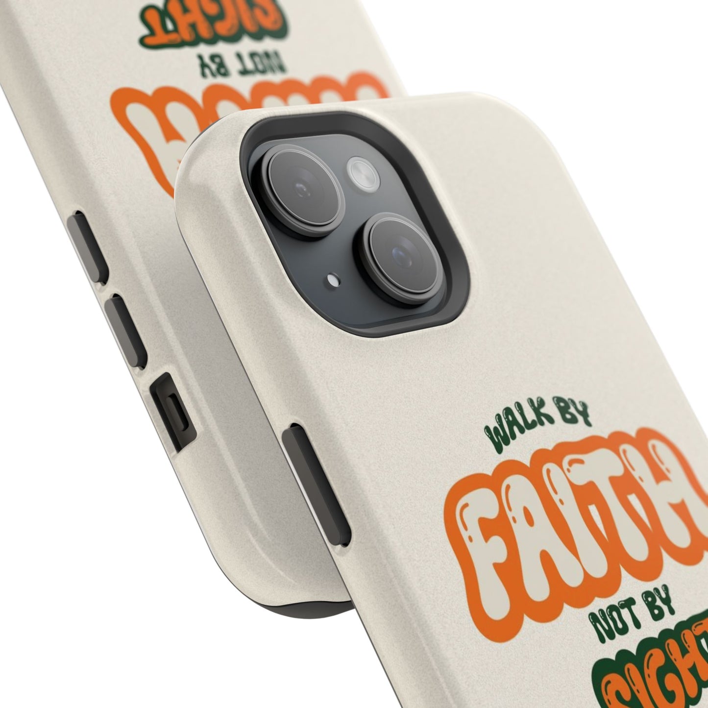 Magnetic Impact-Resistant Case — "Walk by Faith Not by Sight" Inspirational Phone Cover