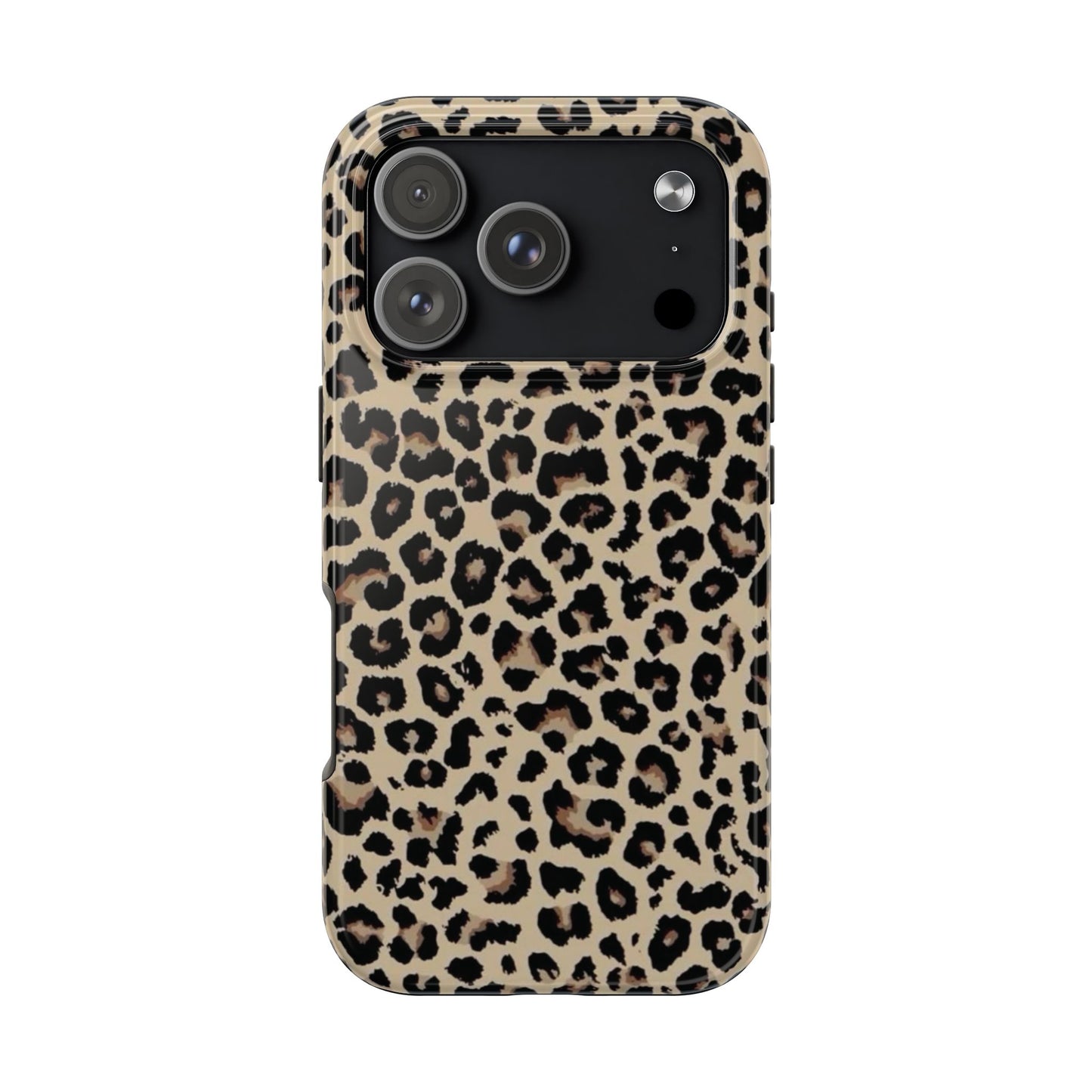 Leopard Print Tough Phone Case — Durable Protective iPhone Cover
